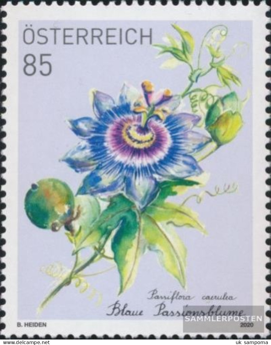 Austria 3510 (complete Issue) Unmounted Mint / Never Hinged 2020 Blue Passionsblume - Unused Stamps