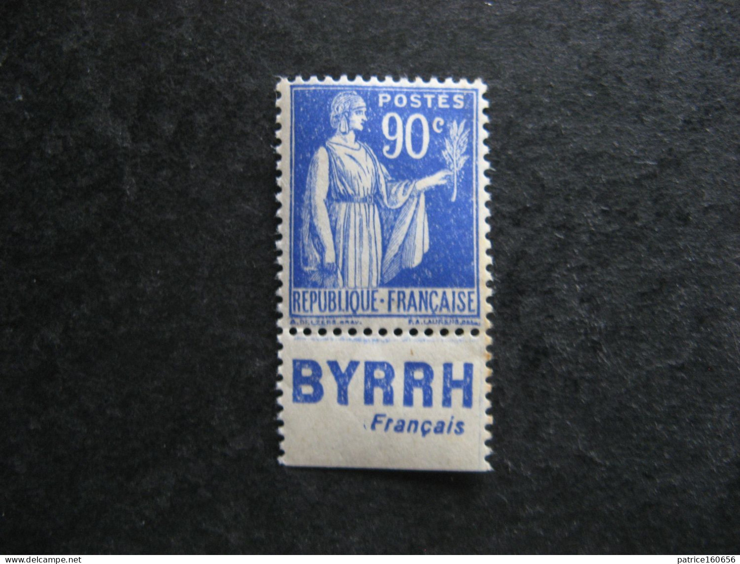 D). TB N° 368a, Neuf X. Avec PUB Inférieure " BYRRH ". - Unused Stamps