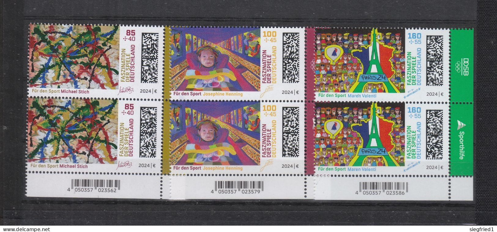 Deutschland BRD **  3825-3827 Olympische Spiele Paris 2024  Neuausgabe 2.5.2024 - Unused Stamps