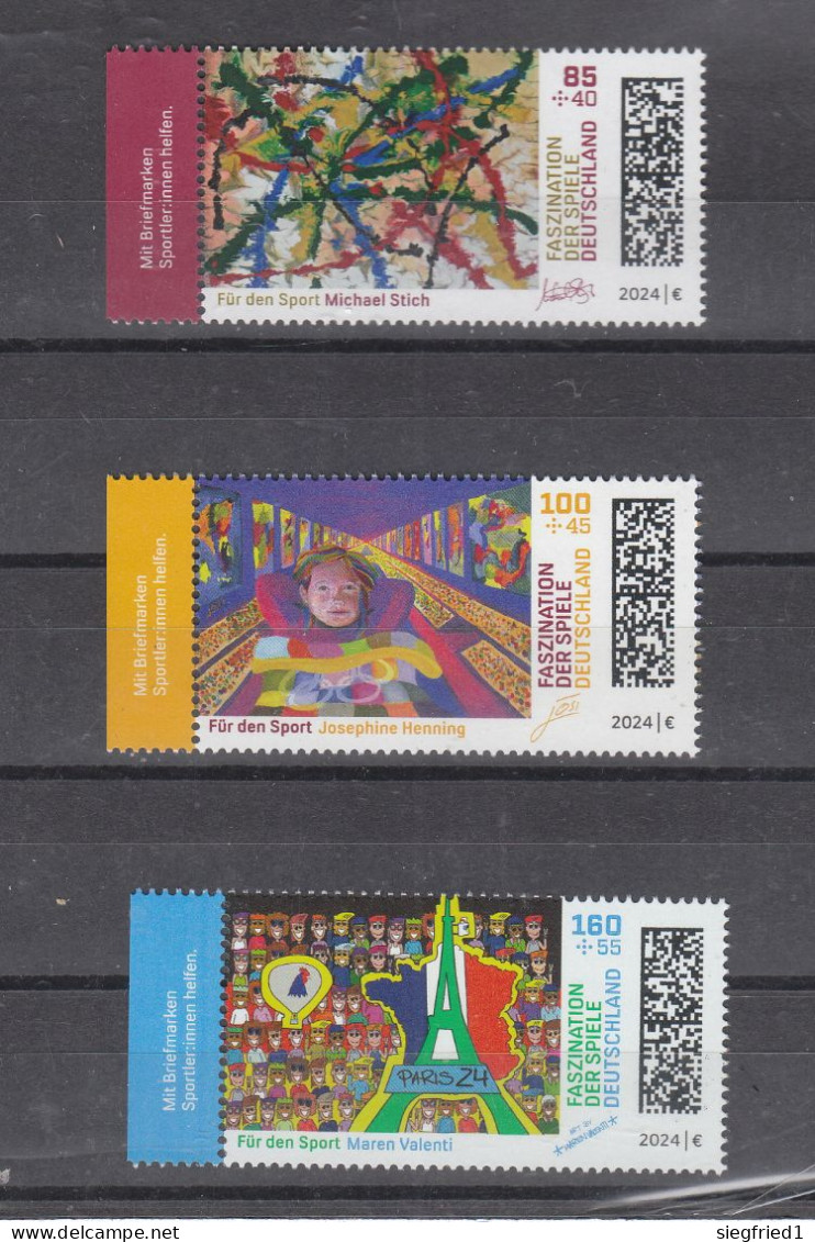 Deutschland BRD **  3825-3827 Olympische Spiele Paris 2024  Neuausgabe 2.5.2024 - Unused Stamps