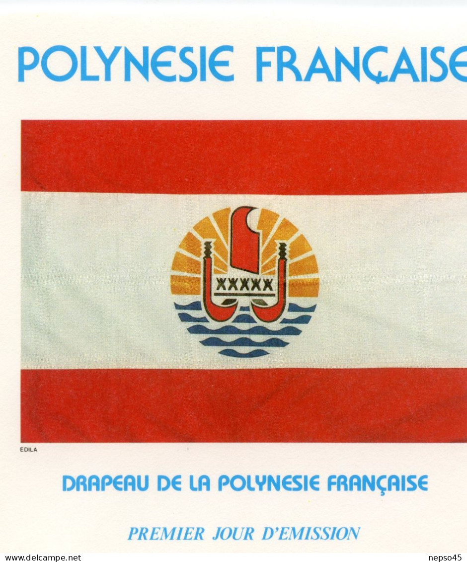Enveloppe Premier Jour D'émission.Polynésie.Papeete 28 Juin 85.drapeau De La Polynésie Française - Otros & Sin Clasificación