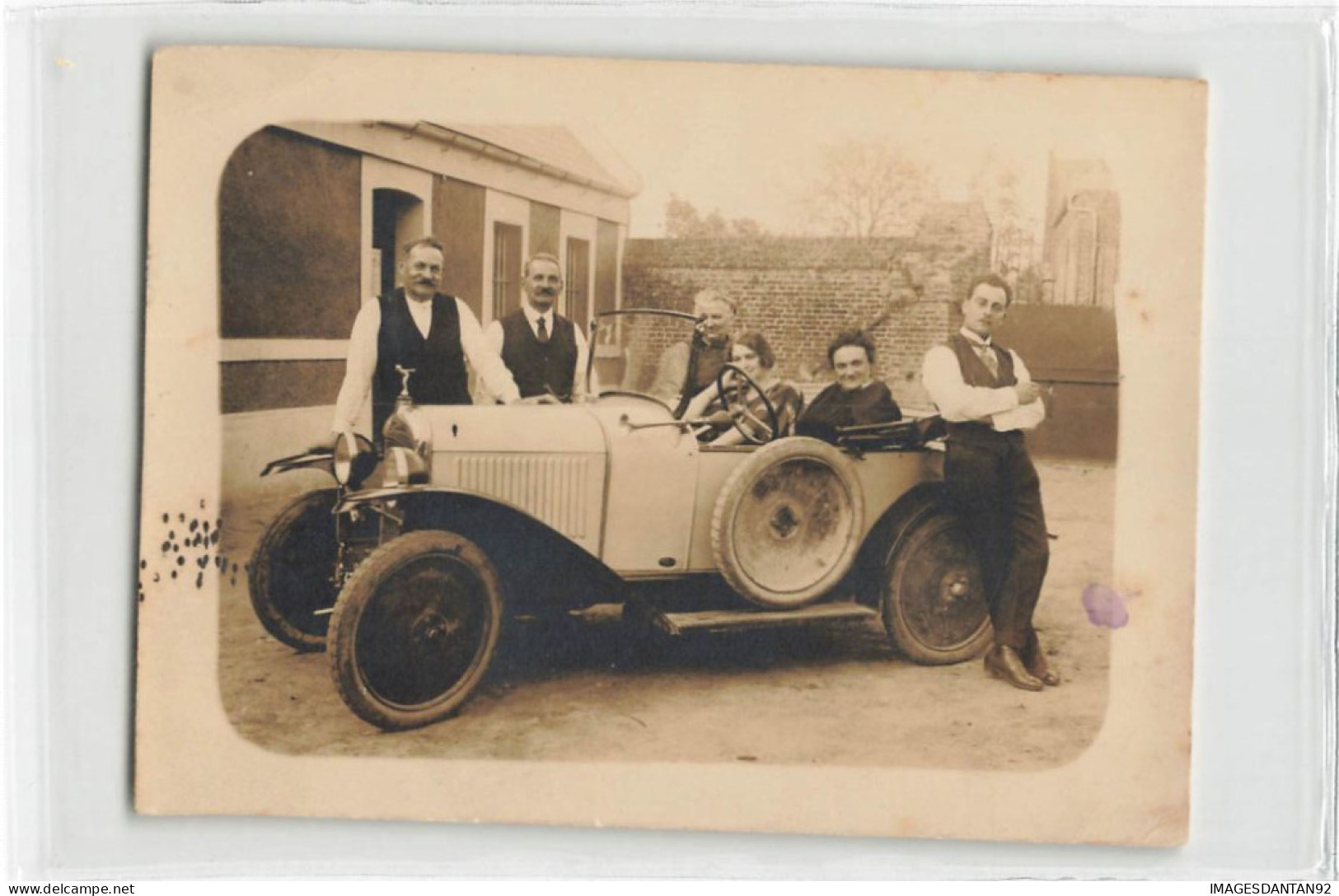 AUTOMOBILE #FG57208 VOITURE CABRIOLET ROLLS ROYCE CITROEN 5HP CARTE PHOTO 1923 - Toerisme