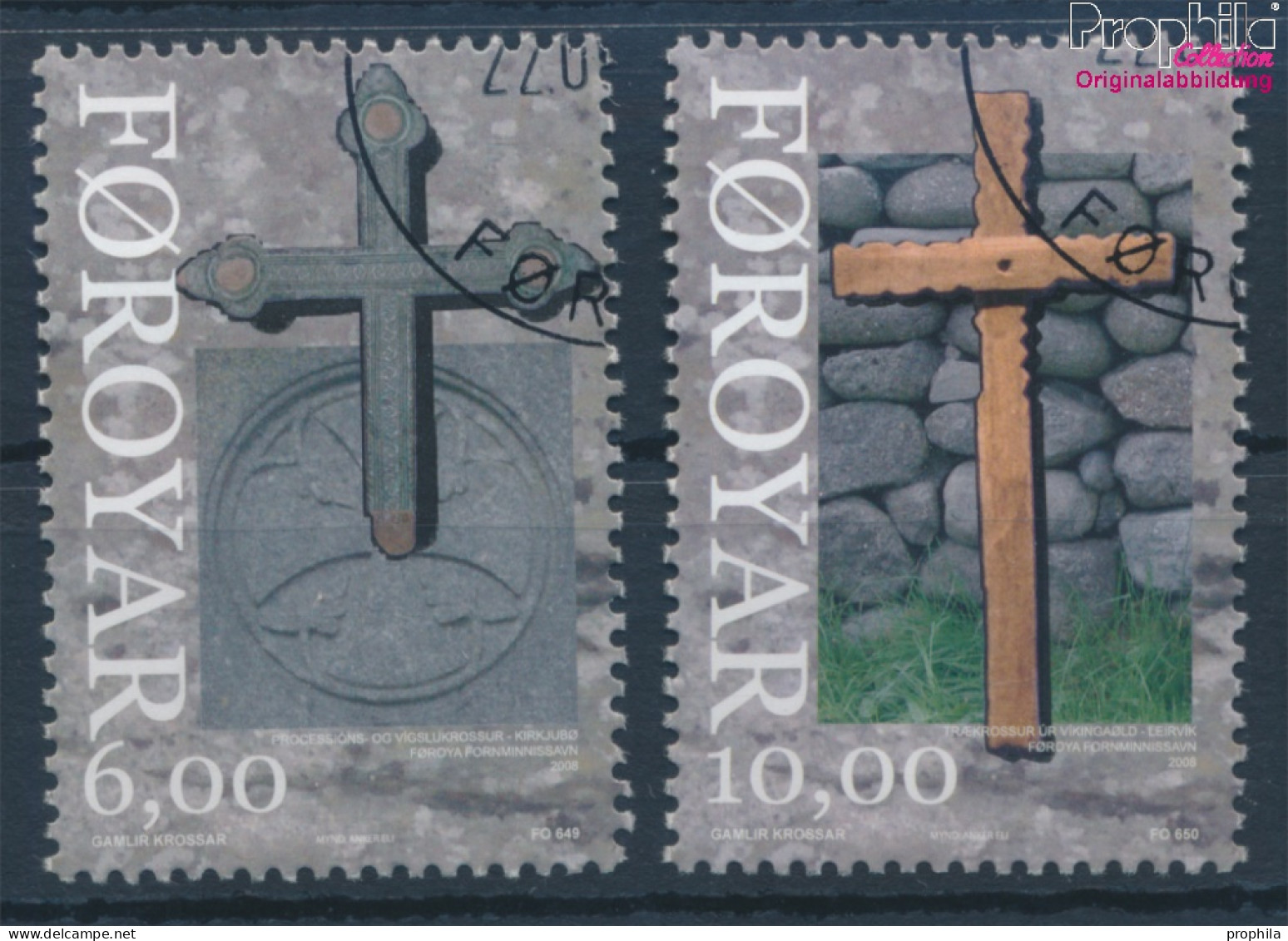 Dänemark - Färöer 657-658 (kompl.Ausg.) Gestempelt 2008 Alte Kreuze (10400826 - Isole Faroer