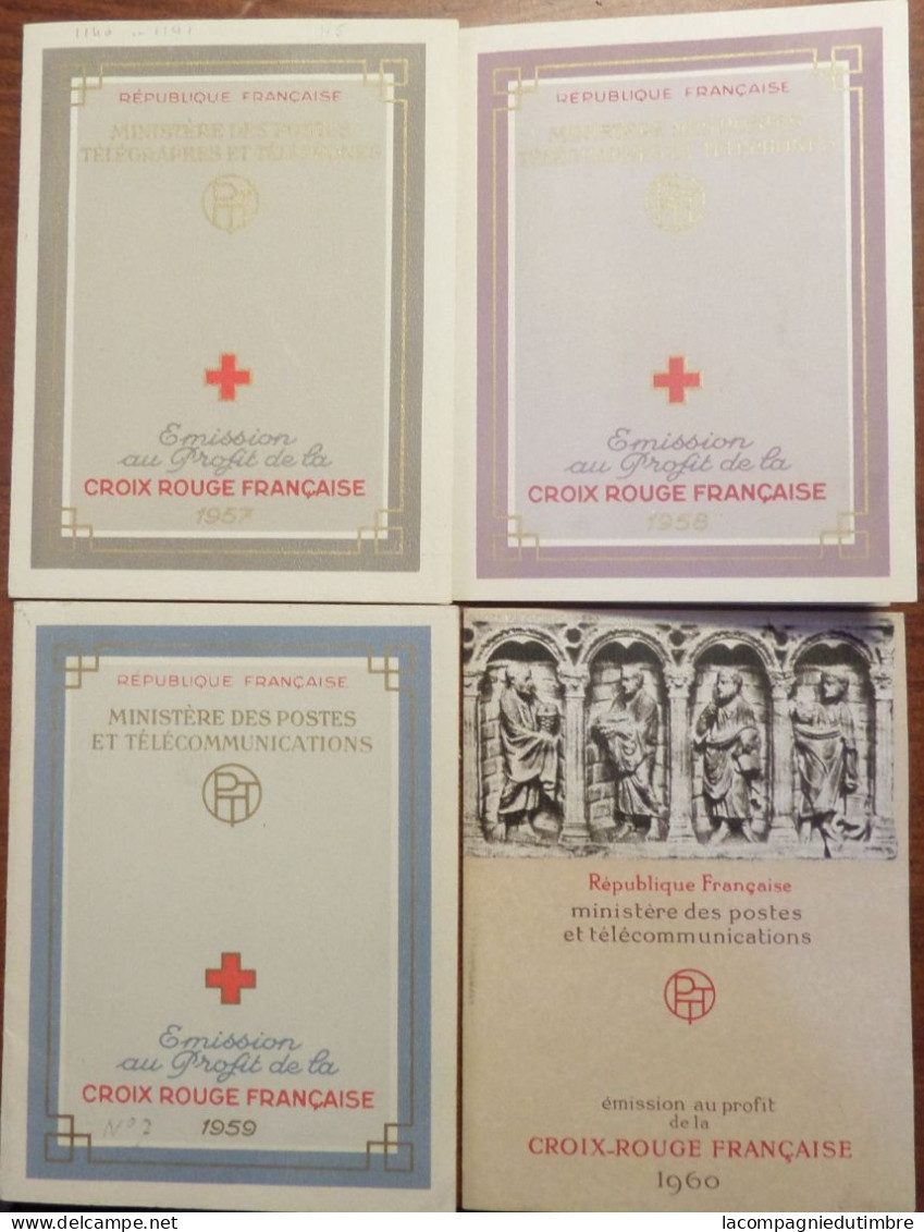 France Carnets Croix-Rouge 1957, 1958, 1959 Et 1960 Neufs **. TB - Red Cross