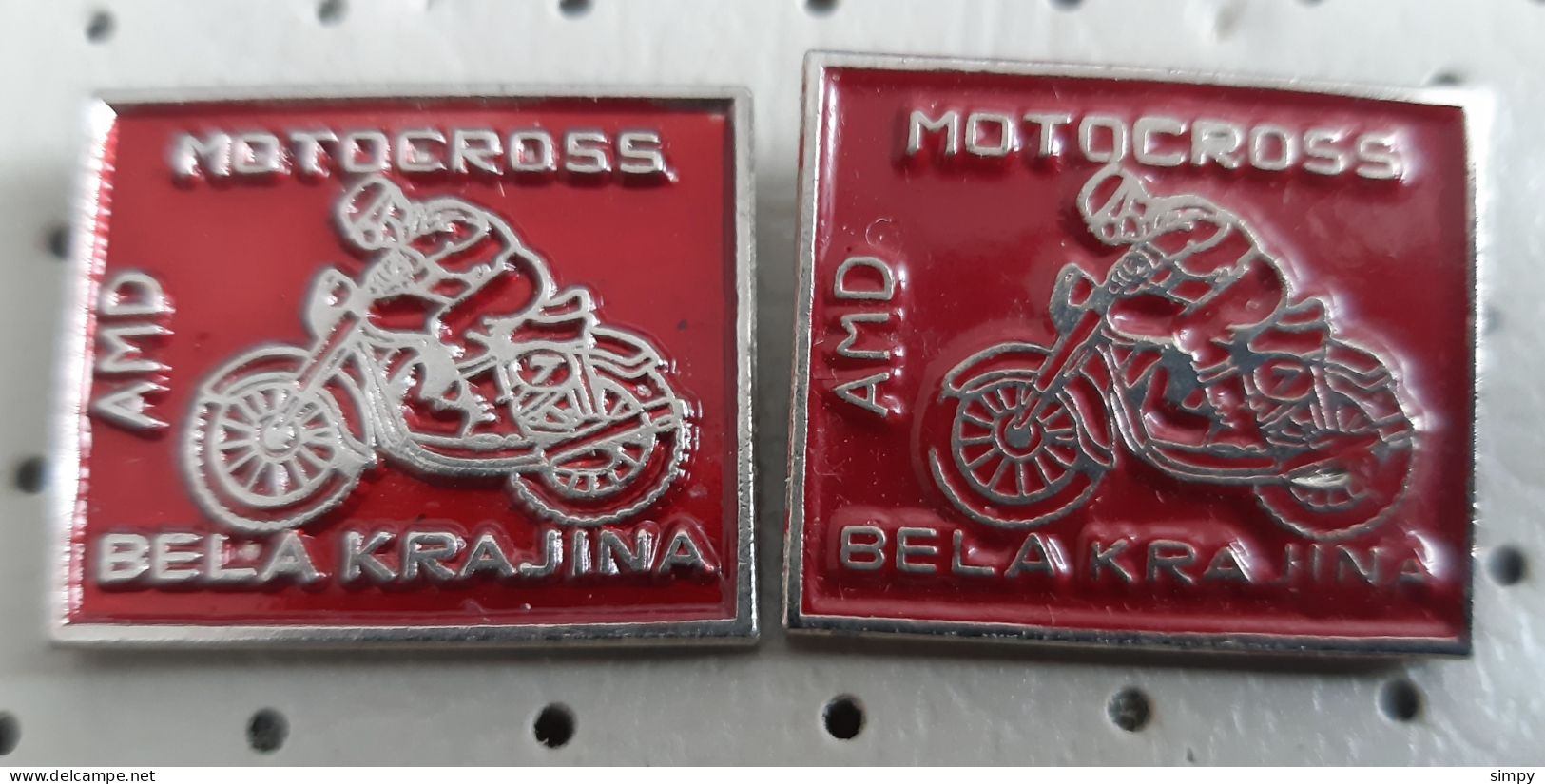 Motocross Club AMD Bela Krajina  Motorbike, Motorcycle Slovenia Ex Yugoslavia Pins - Motorfietsen