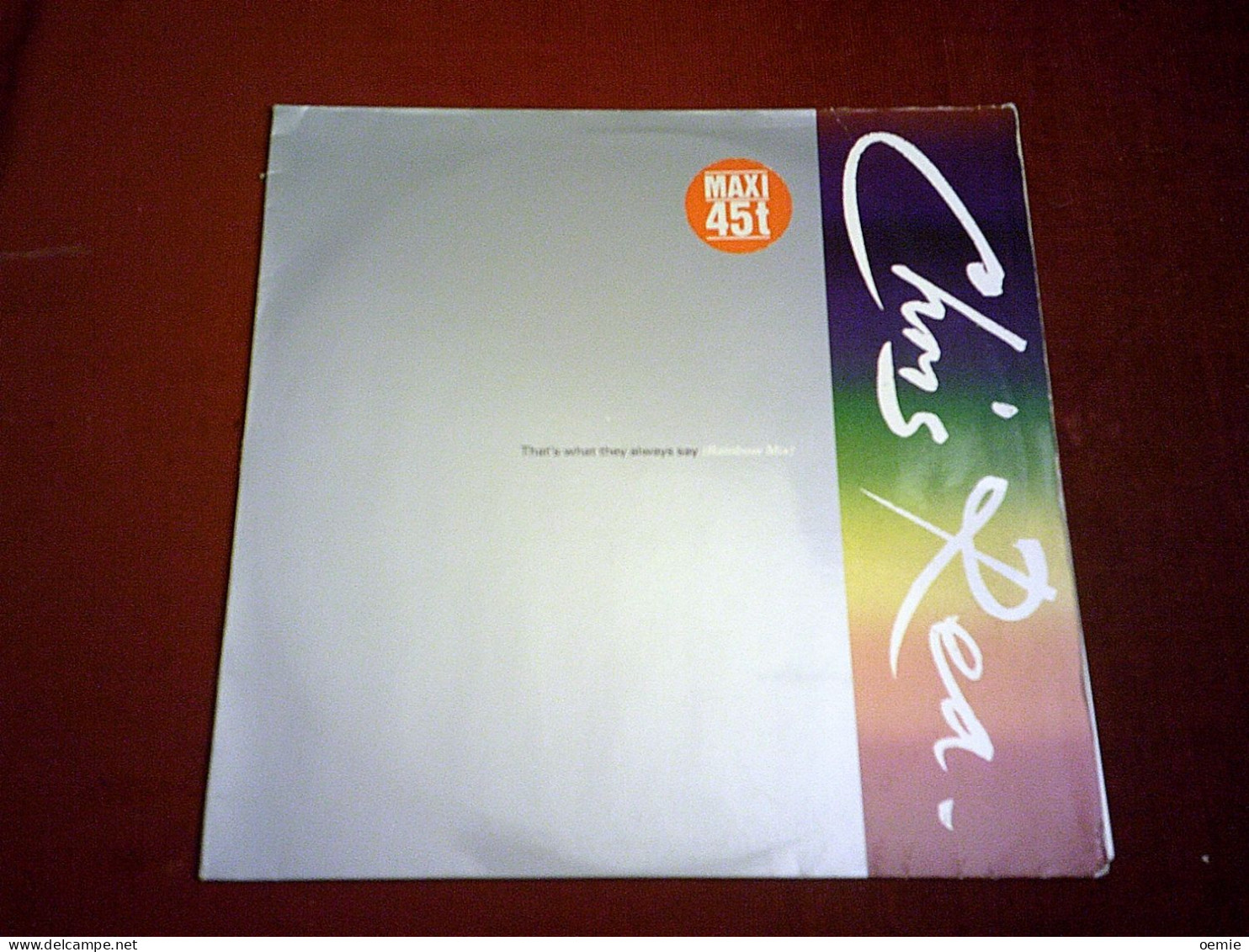 CHRIS REA   / THAT'S WHAT THEY ALWAYS SAY ( RAINBOW MIX ) - 45 G - Maxi-Single