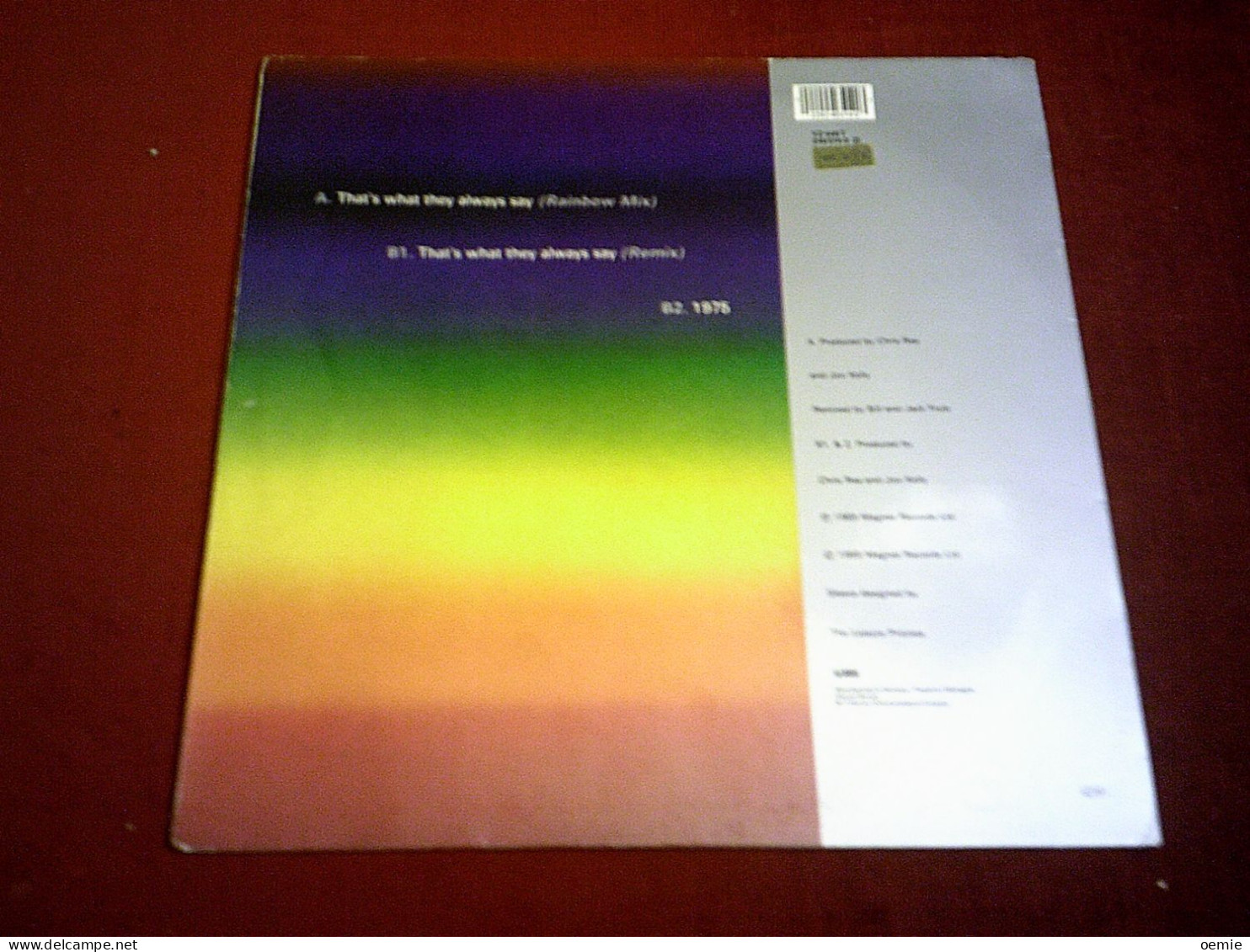 CHRIS REA   / THAT'S WHAT THEY ALWAYS SAY ( RAINBOW MIX ) - 45 G - Maxi-Single