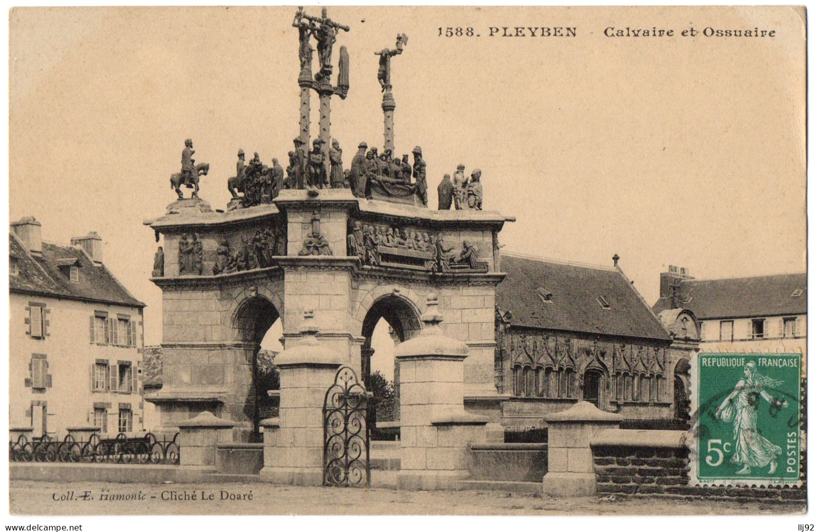 CPA 29 - PLEYBEN  (Finistère) - 1588. Calvaire Et Ossuaire - Coll. Hamonic - Pleyben