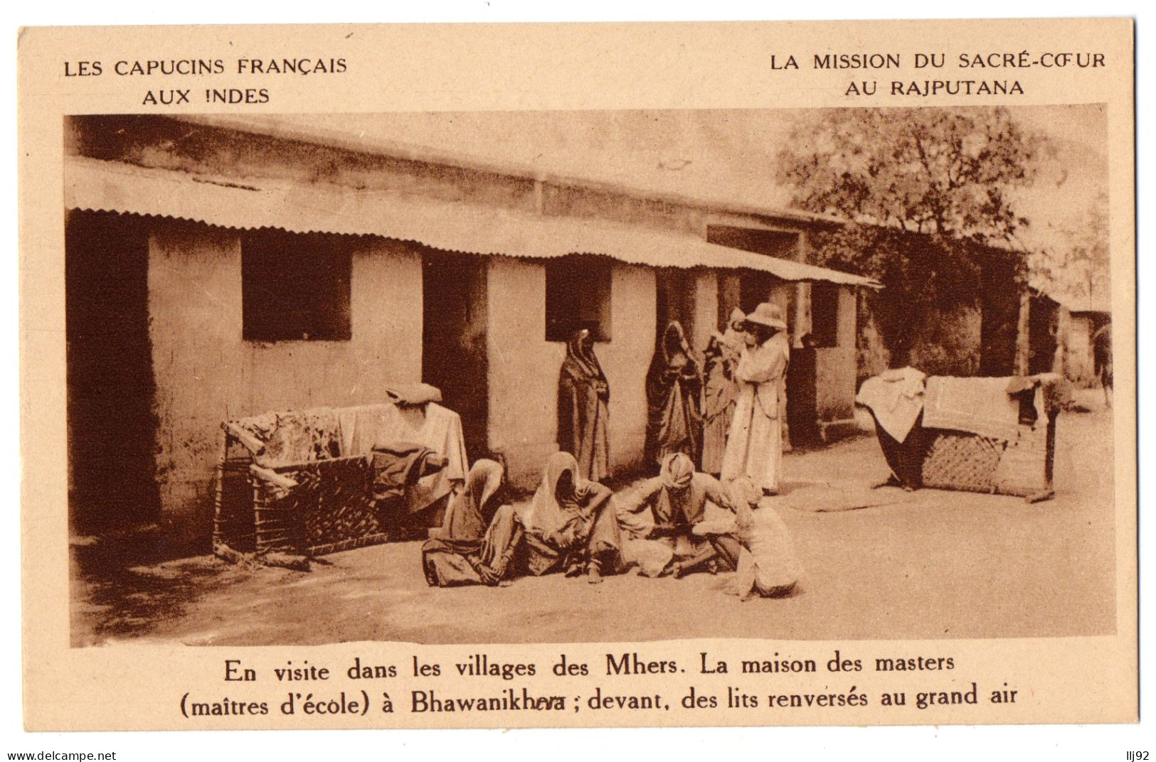 CPA INDE - Maison Des Masters (maîtres D'école) à Bhawanikhera - Capucins Français, Mission Du Sacré-coeur Au Rajputana - Inde