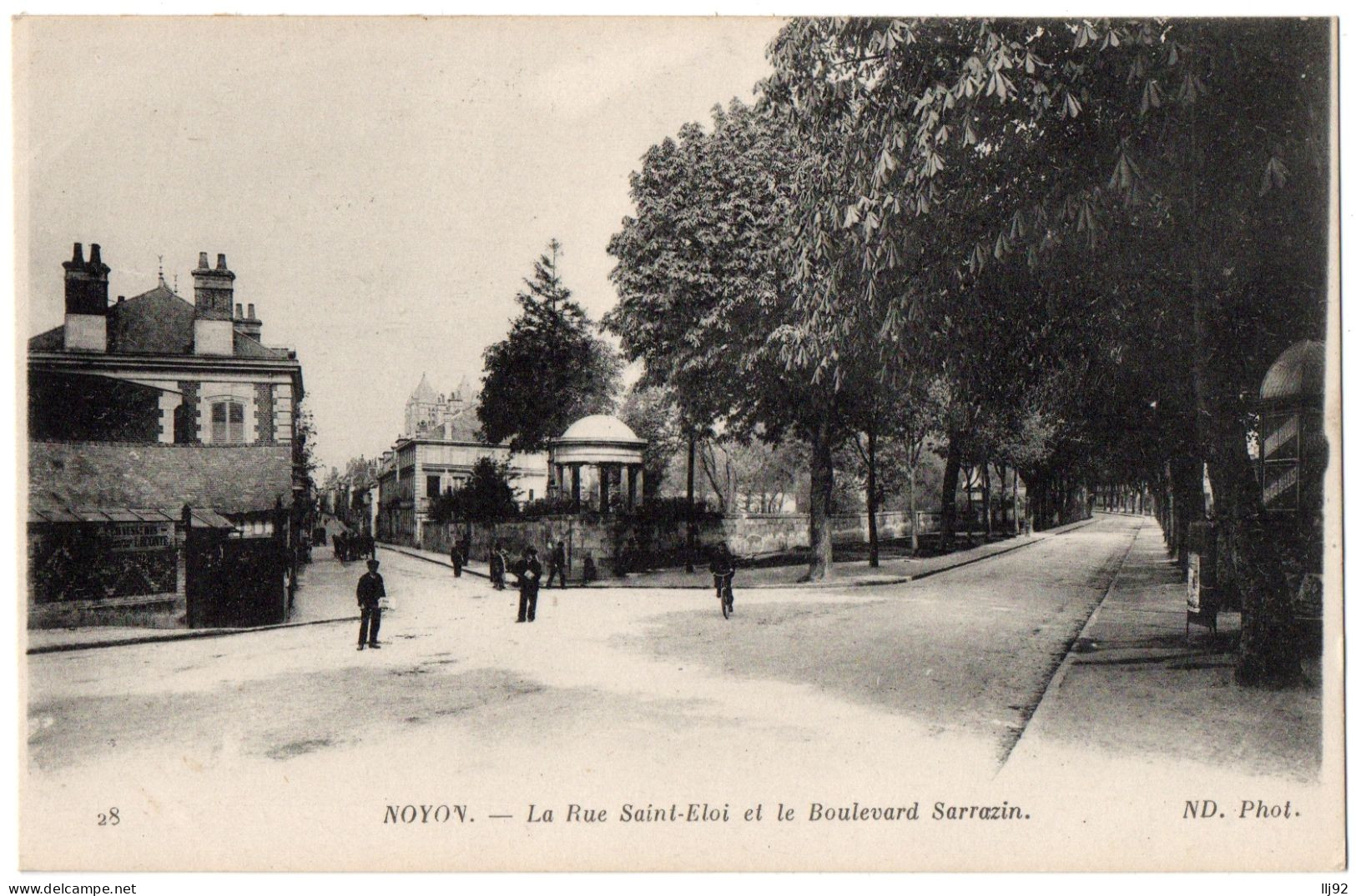 CPA 60 - NOYON (Oise) - 28. La Rue Saint-Eloi Et Le Boulevard Sarrazin - ND Phot - Noyon