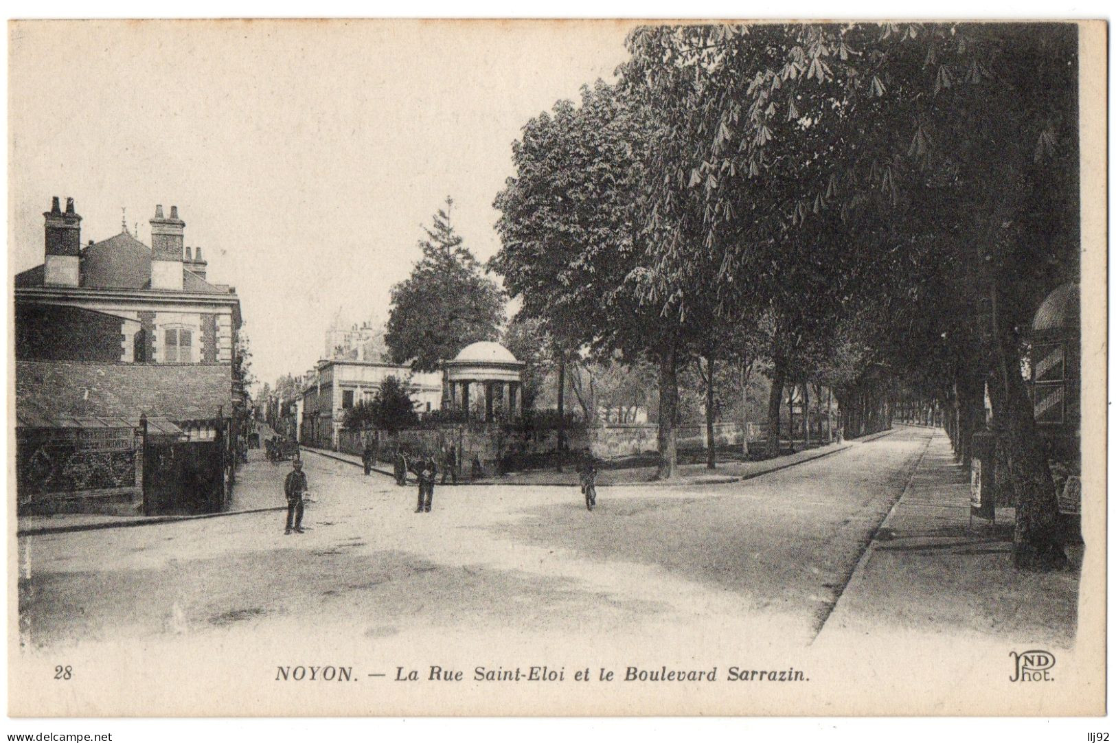 CPA 60 - NOYON (Oise) - 28. La Rue Saint-Eloi Et Le Boulevard Sarrazin - ND Phot - Noyon