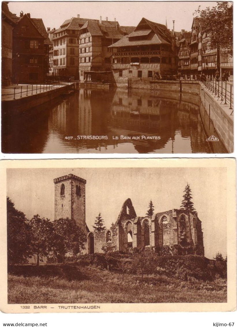 Alsace Lot 13 Cartes Postales Anciennes, Noir Et Blanc, CPA - 5 - 99 Cartes