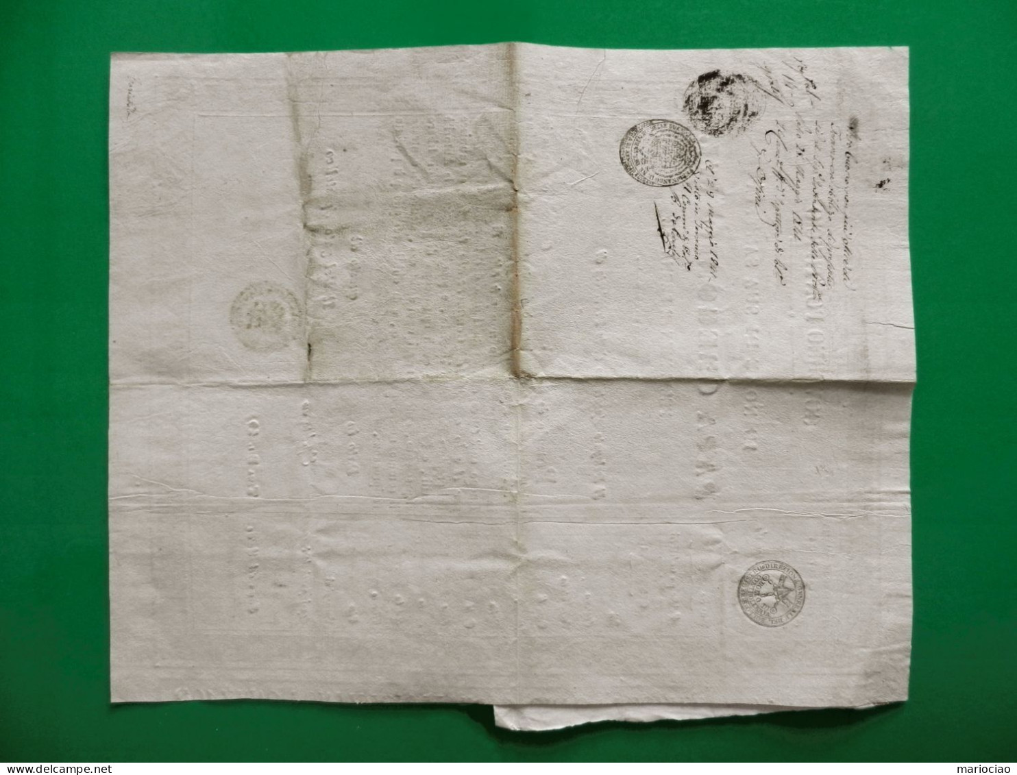 D-IT Governo Pontificio PAPA GREGORIO XVI 1841 Ascoli PASSAPORTO PASSEPORT PASSPORT REISEPASS - Historische Documenten