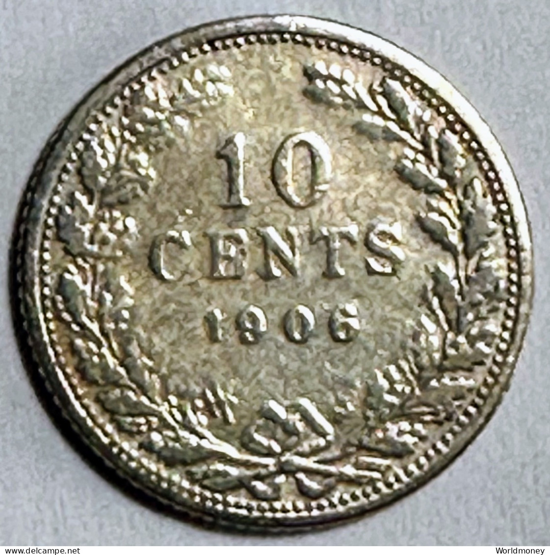 Netherlands 10 Cents 1906 (Silver) - 10 Centavos