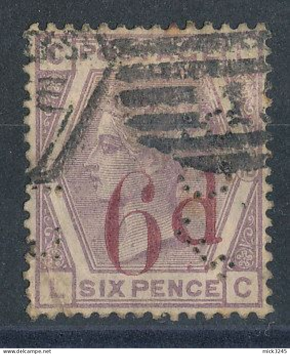 GB  N°75 Victoria  6d/6p Violet De 1883-84 (Perforé) - Usados