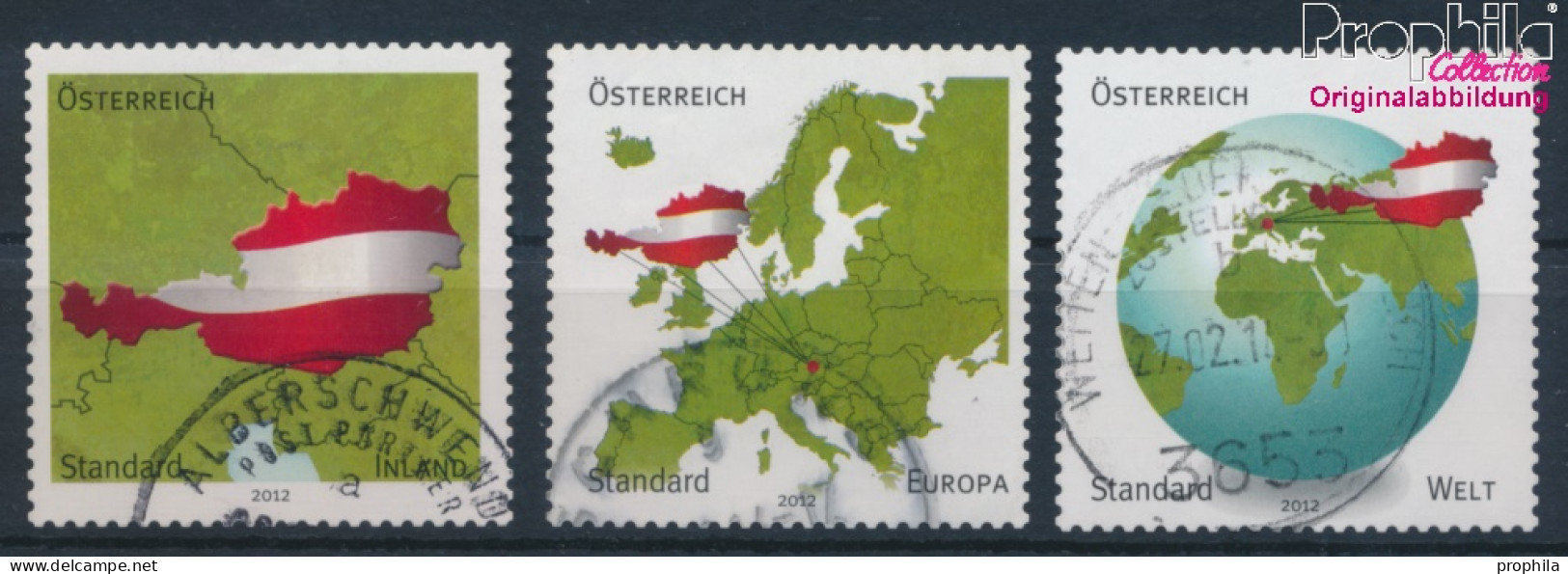 Österreich 3005I-3007I (kompl.Ausg.) Gestempelt 2012 Karten (10404061 - Gebruikt