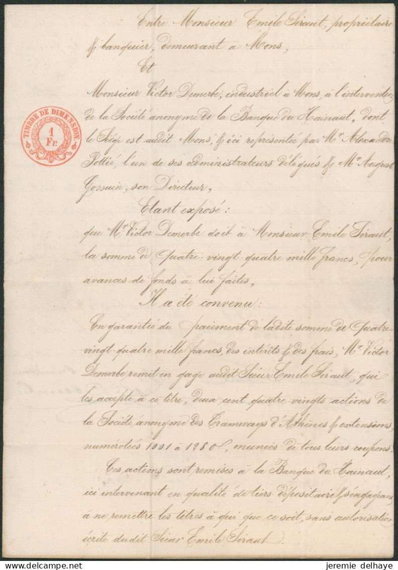MIXTE - N°32 Et 38 Sur Lettre En Recommandé De Mons (1884) + étiquette Recommandé > Mons. TB ! - 1883 Leopold II.