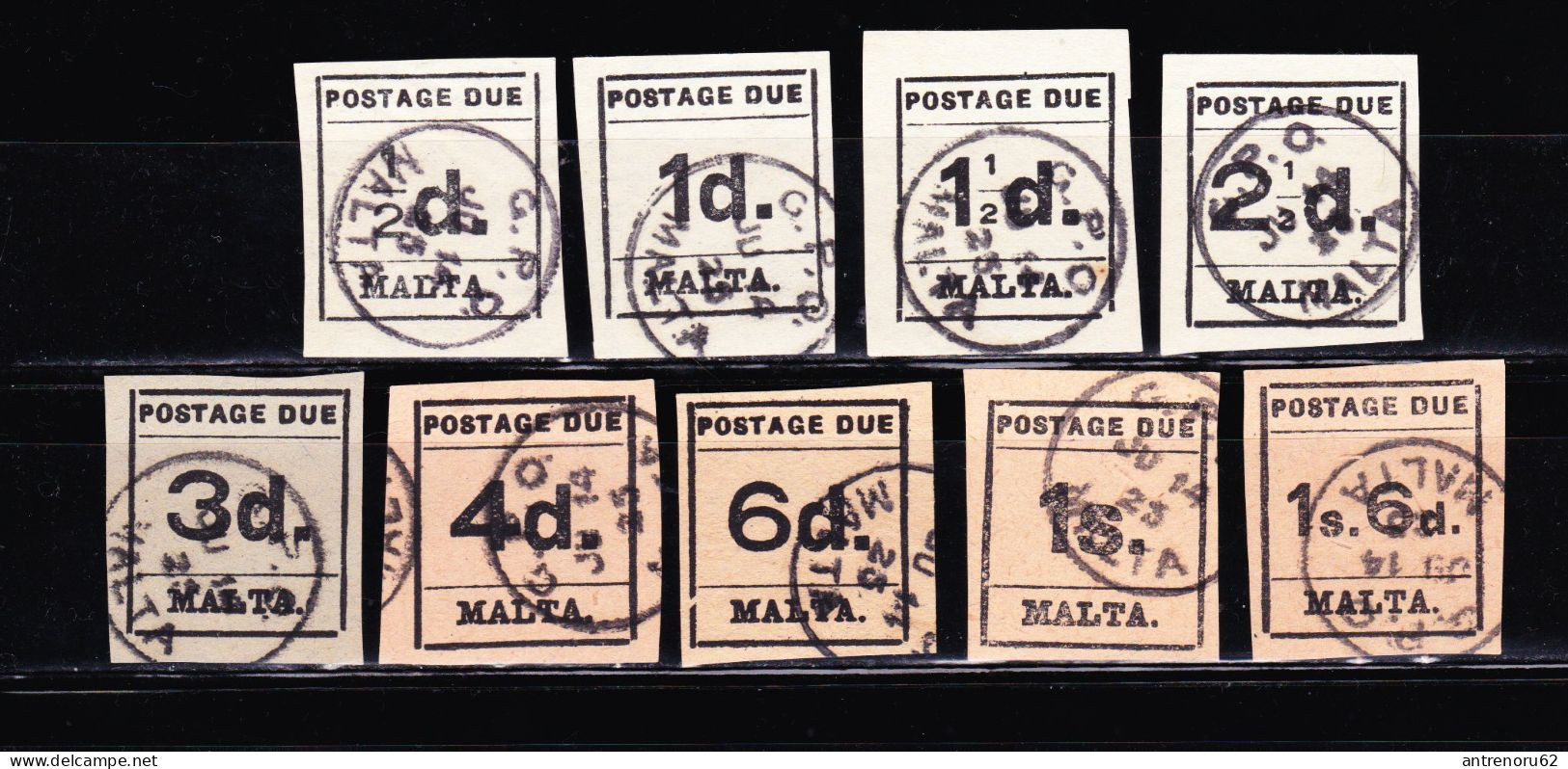 STAMPS=MALTA-1925-PORTO-USED-SEE-SCAN-COTE-200-EURO - Malte