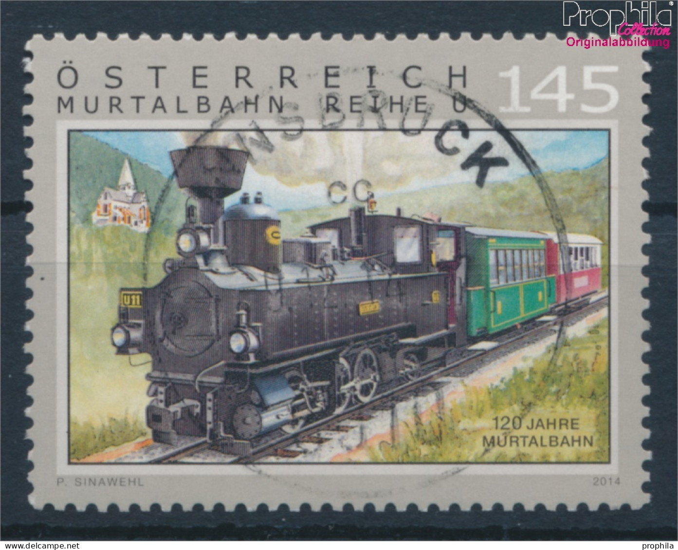 Österreich 3163 (kompl.Ausg.) Gestempelt 2014 Eisenbahn - Lok U11 Murtalbahn (10404158 - Used Stamps