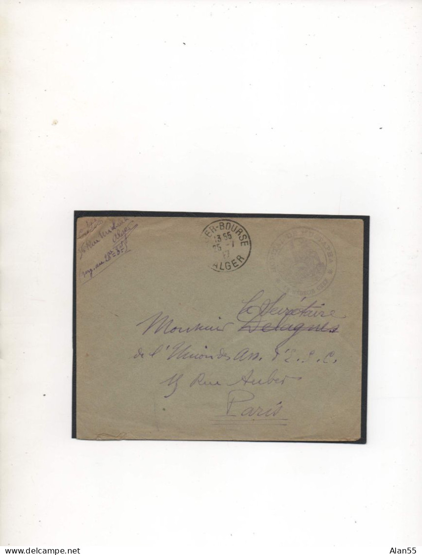 ALGERIE,1917, »HOPITAL MILITAIRE  MUSTAPHA » ALGER - Covers & Documents