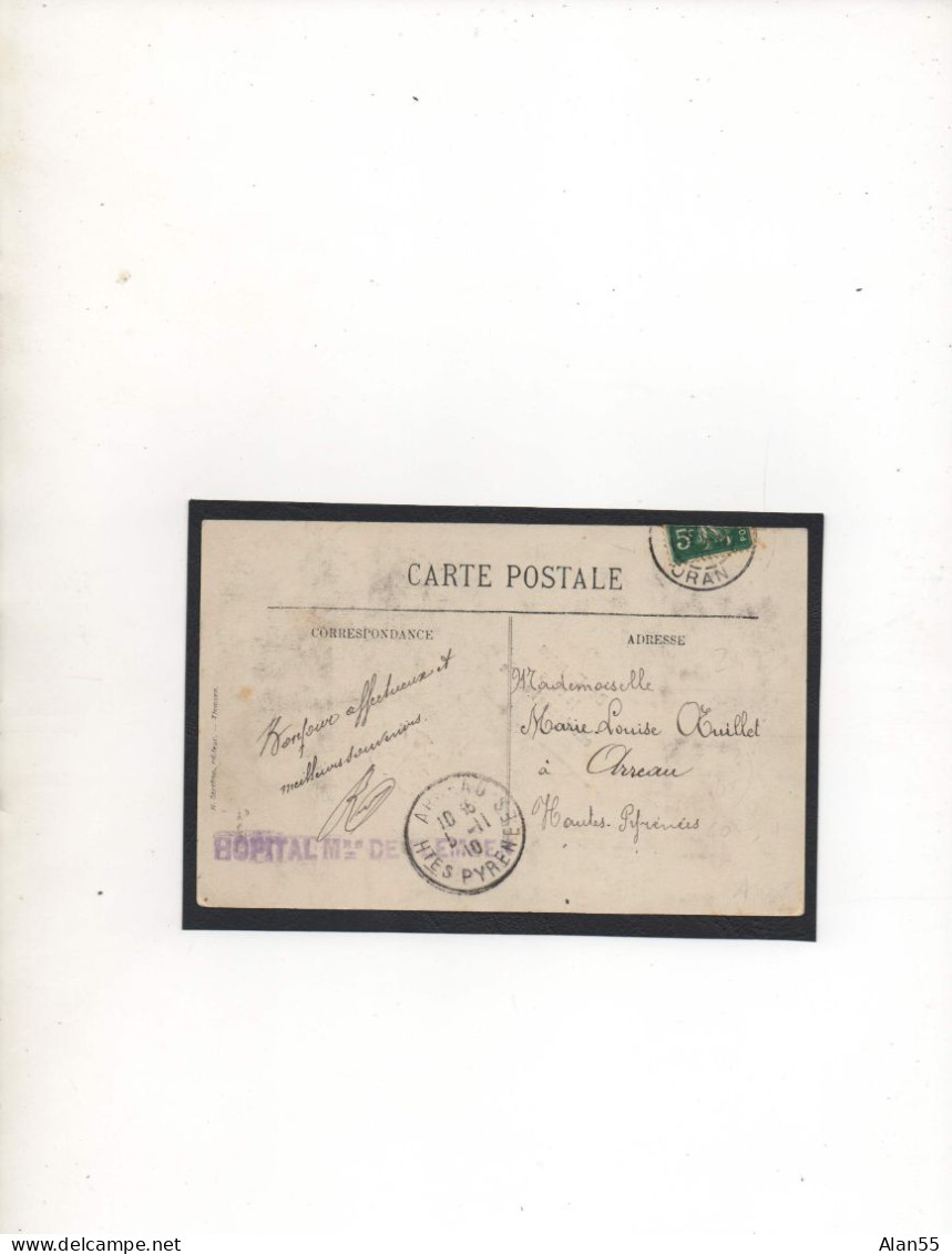 ALGERIE,1910, « HOPITAL MILITAIRE DE TLEMCEN » - Briefe U. Dokumente
