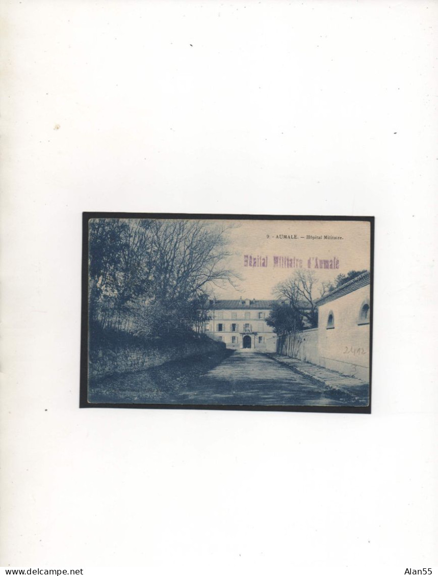 ALGERIE,1916, « HOPITAL MILITAIRE D’AUMALE » PHOTO.(voyage Sous Pli) - Brieven En Documenten