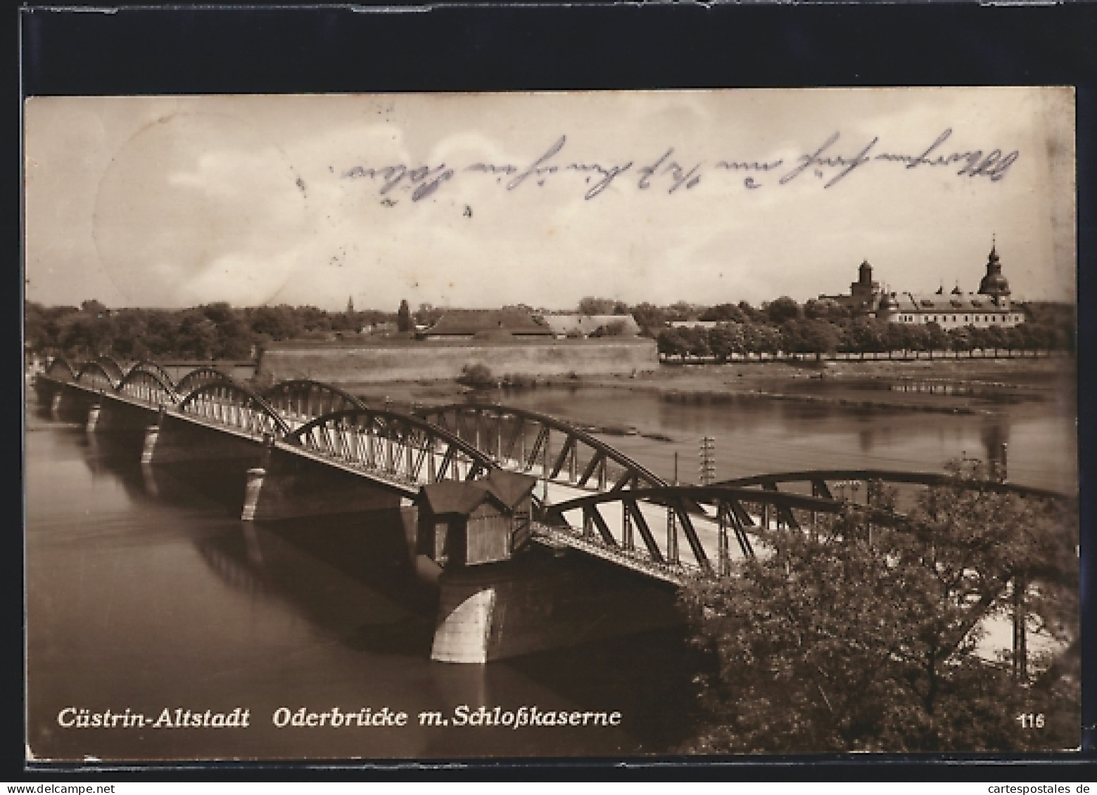 AK Cüstrin, Cüstrin-Altstadt, Oderbrücke Mit Schlosskaserne  - Other & Unclassified