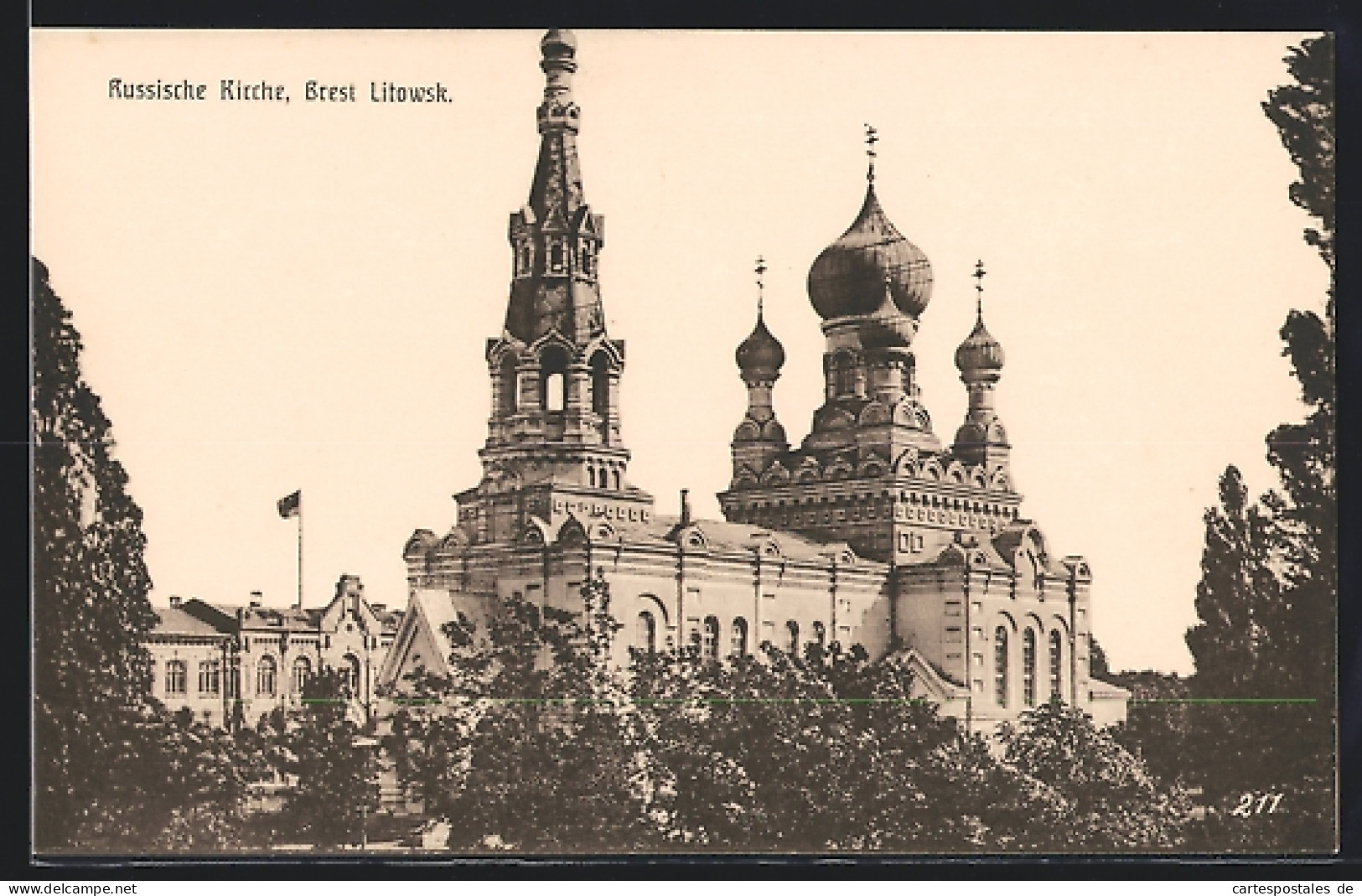AK Brest Litowsk, Russische Kirche  - Rusland