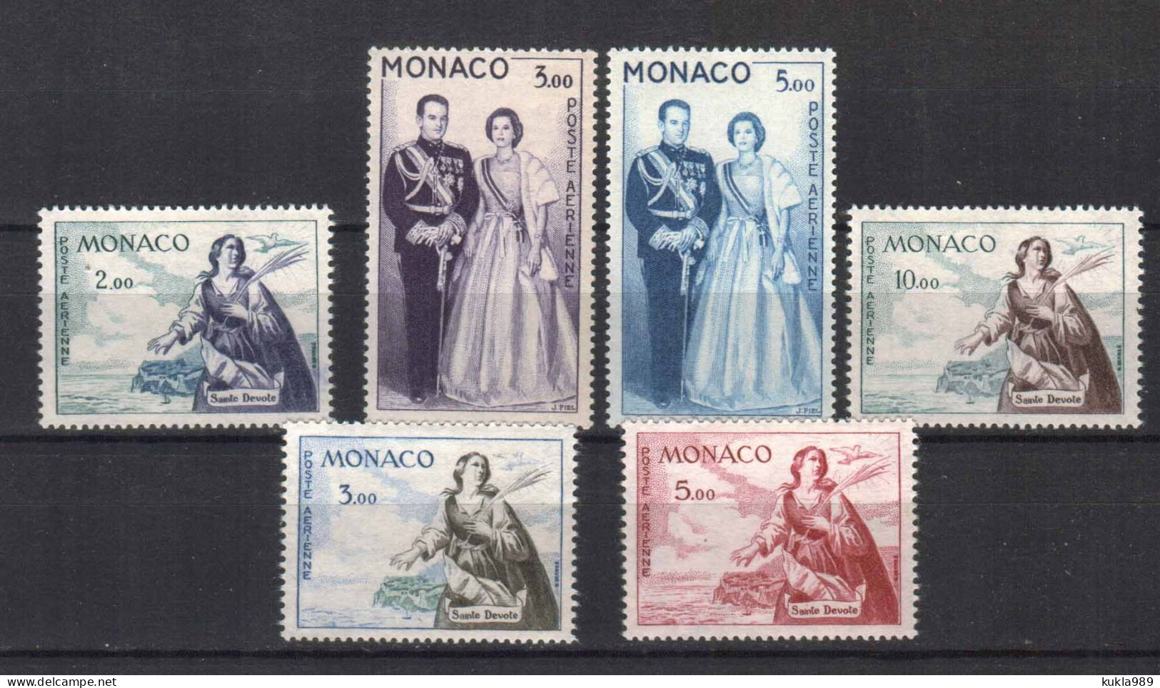 MONACO STAMPS 1960, 1961. AIR, Sc.#C55-C60, MNH - Unused Stamps