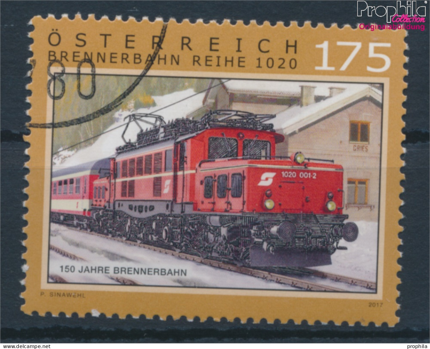 Österreich 3351 (kompl.Ausg.) Gestempelt 2017 Eisenbahn - Reihe 1020 Brennerbahn (10404275 - Gebruikt