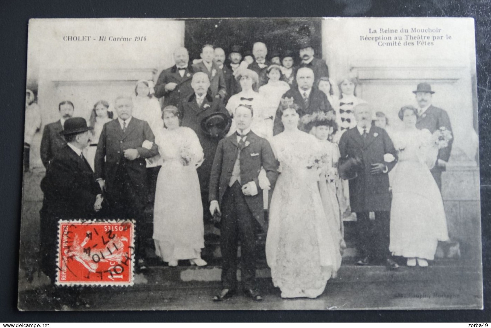 CHOLET Mi-carême Reine Du Mouchoir Réception Par Le Comité Des Fêtes 1914 - Cholet