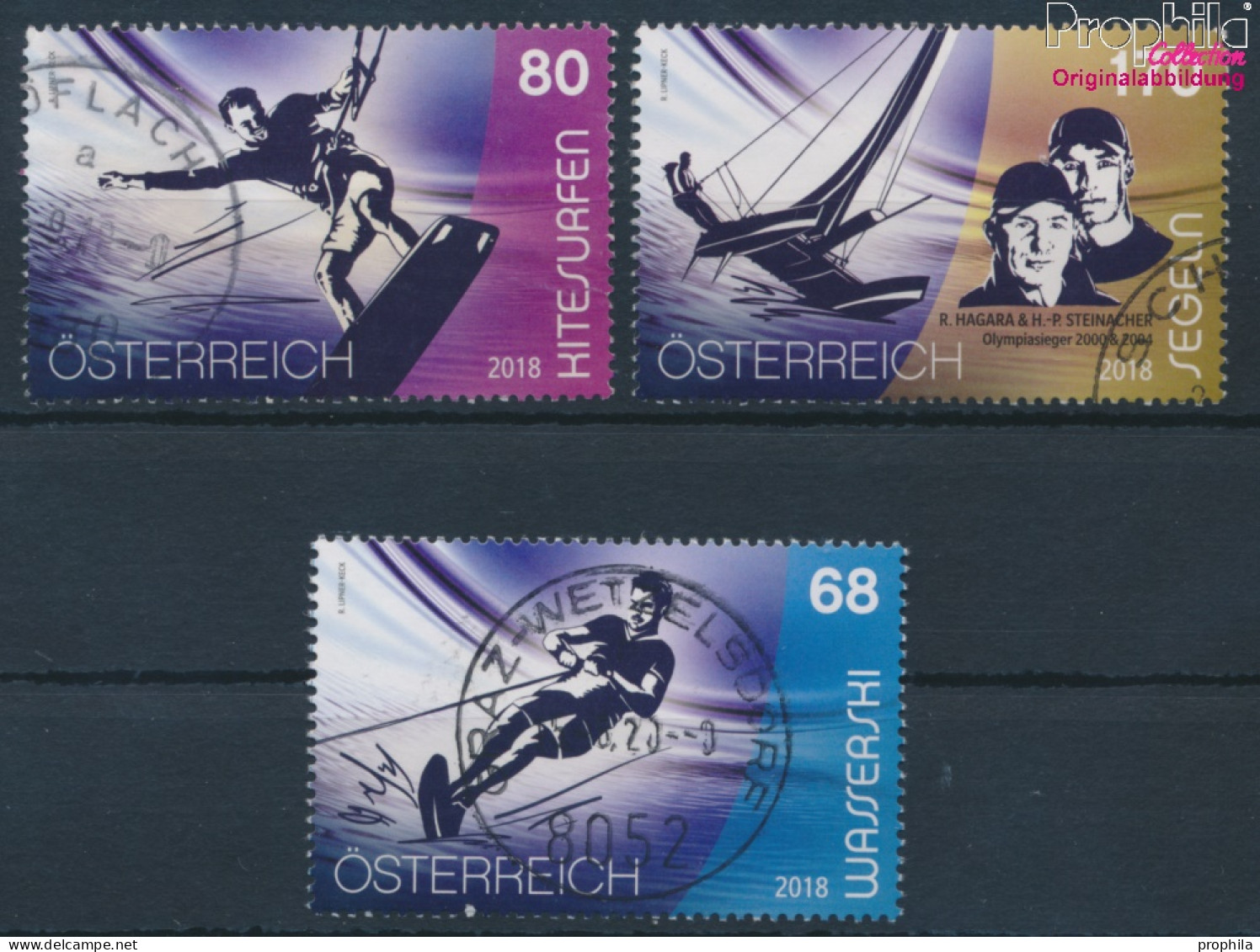 Österreich 3396-3398 (kompl.Ausg.) Gestempelt 2018 Sport Und Wasser (10404301 - Used Stamps