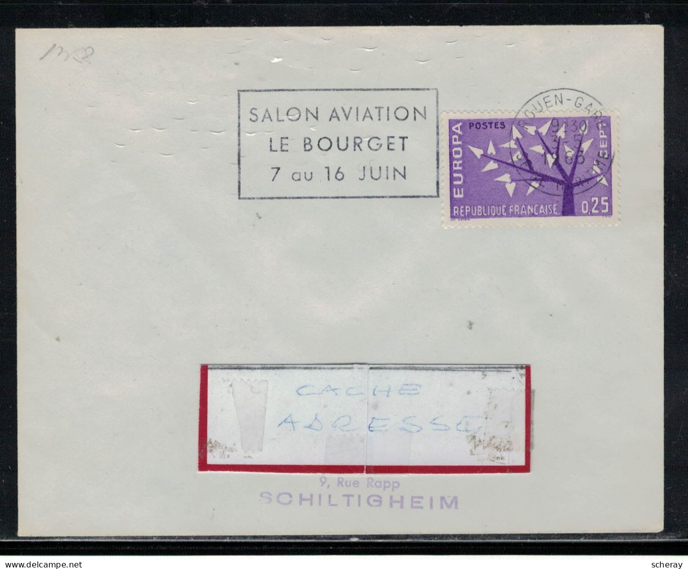 FAG ROUEN 3/5/1963 SALON AVIATION LE BOURGET 7/16 JUIN SUR YT 1358 - 1960-.... Briefe & Dokumente
