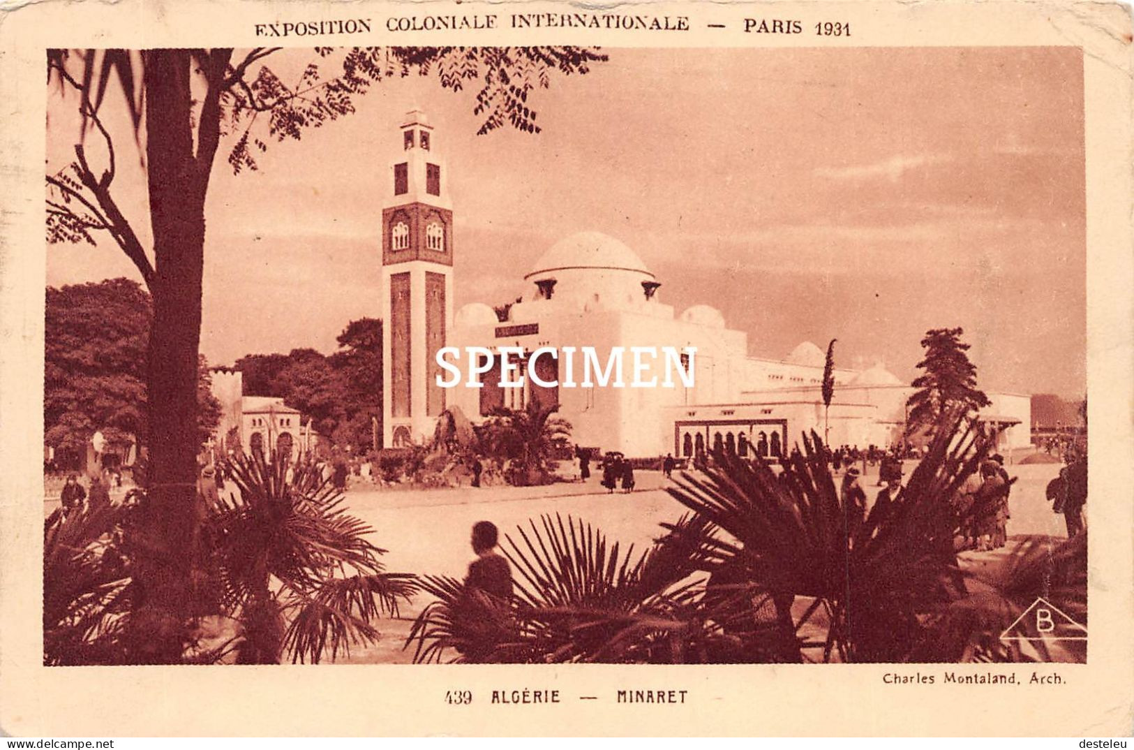 Minaret Algérie - Expo Paris 1931 - Andere & Zonder Classificatie