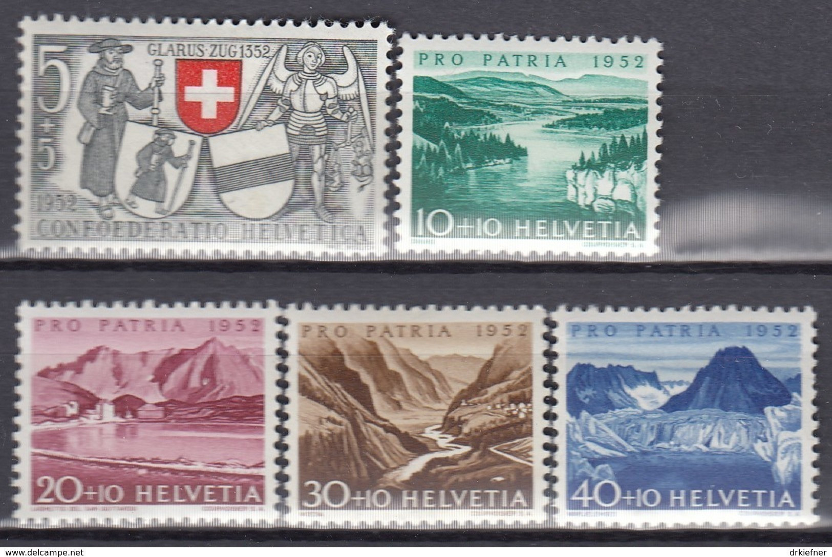 SCHWEIZ  570-574, Postfrisch **, Pro Patria: Seen Und Wasserläufe 1952 - Nuovi