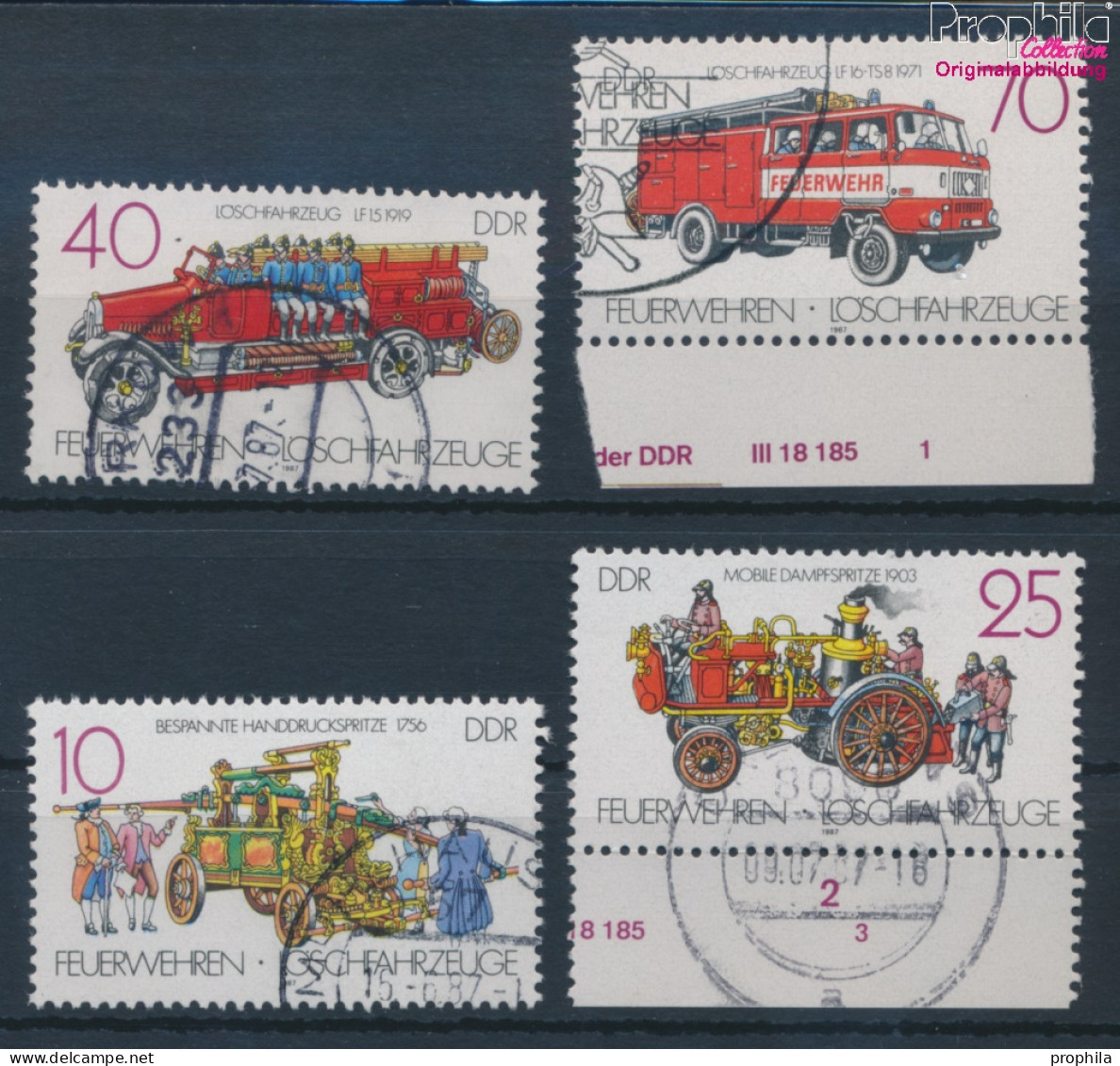 DDR 3101-3104 (kompl.Ausgabe) Gestempelt 1987 Feuerwehren (10405842 - Oblitérés