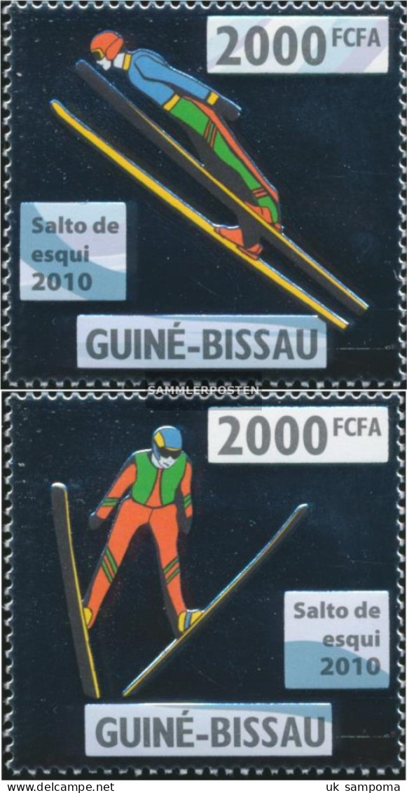 Guinea-Bissau 4698-4699 (complete. Issue) Unmounted Mint / Never Hinged 2010 Ski Jumping - Guinea-Bissau