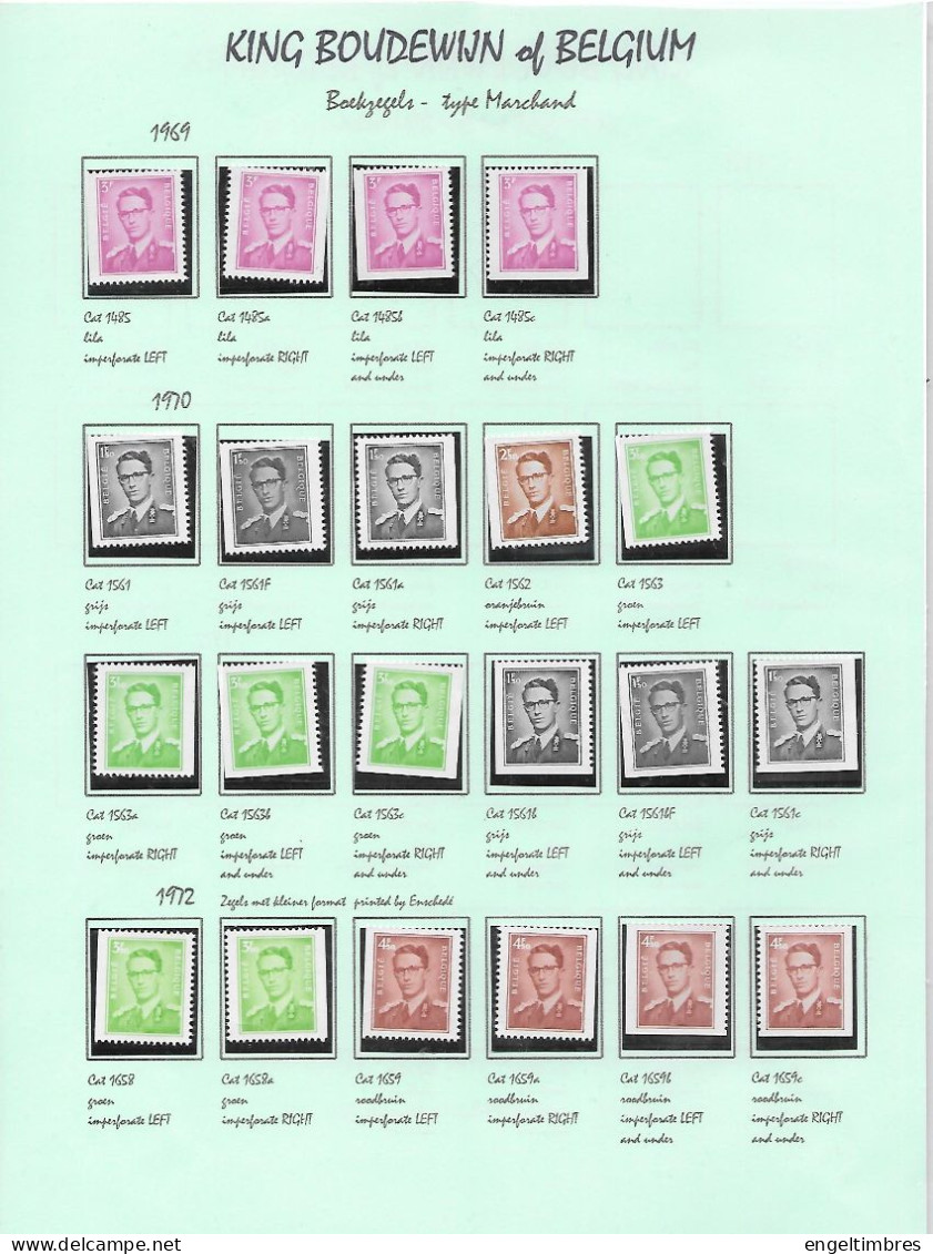 Belgium 1969/1972 Marchand Booklet Stamps (21) - Zie Nota/scan - 1953-2006 Modern [B]