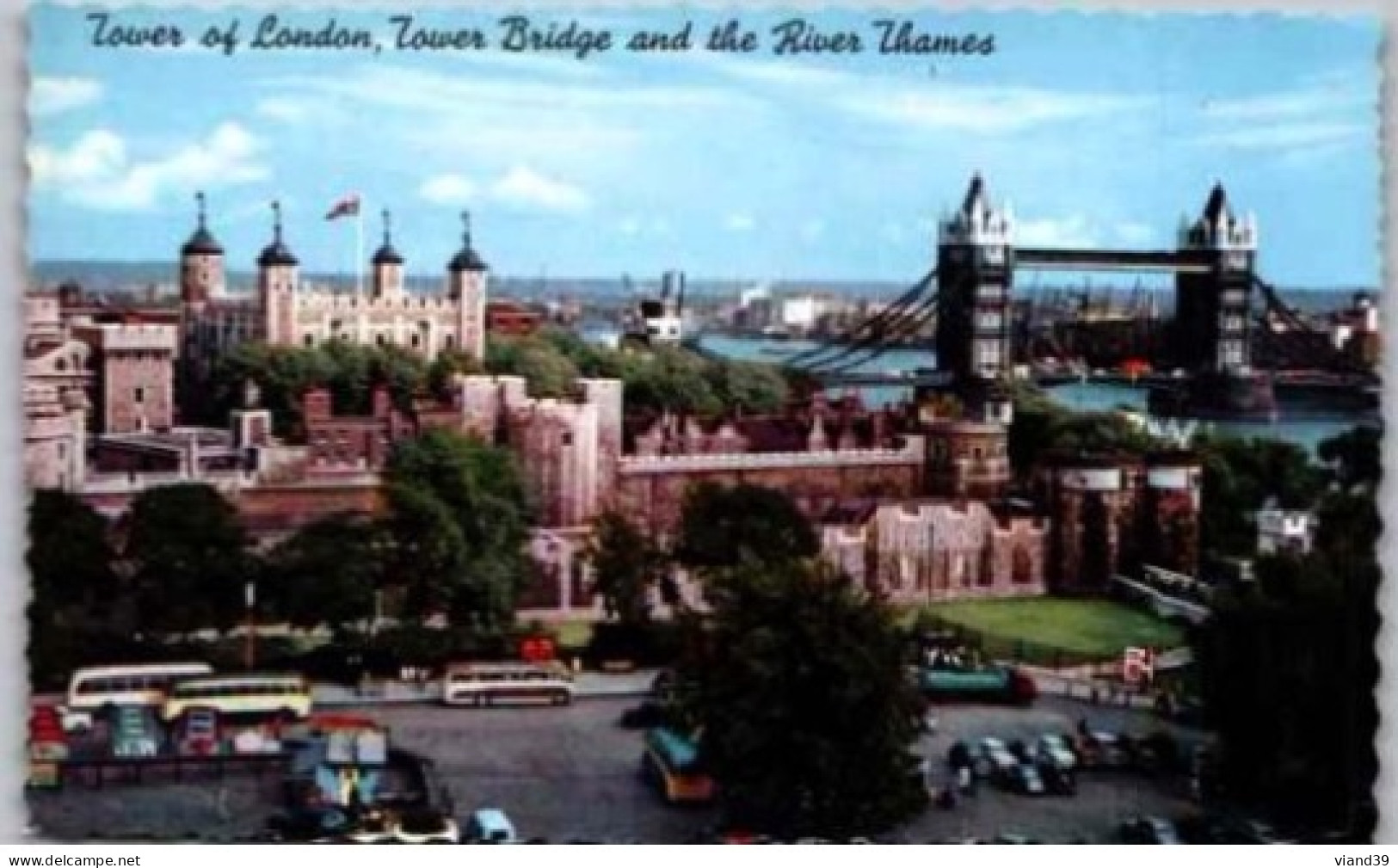 LONDRES. - Tower Of London, Tower Bridge. Ans The River Thames  -  Non Circulée - Tower Of London