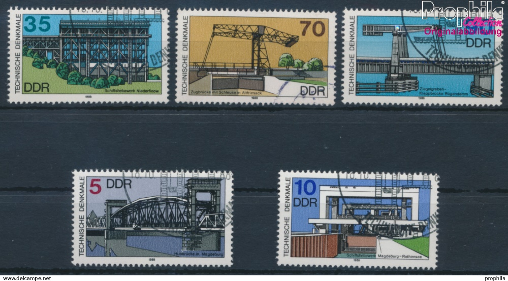 DDR 3203-3207 (kompl.Ausgabe) Gestempelt 1988 Brücken (10405792 - Used Stamps