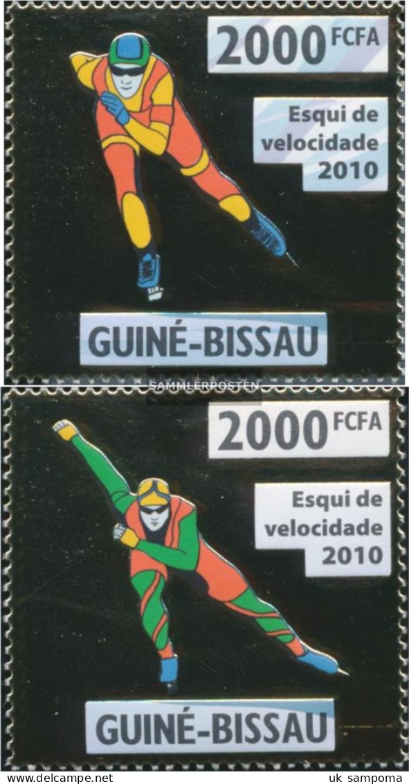 Guinea-Bissau 4684-4685 (complete. Issue) Unmounted Mint / Never Hinged 2010 Eisschnellauf - Guinea-Bissau