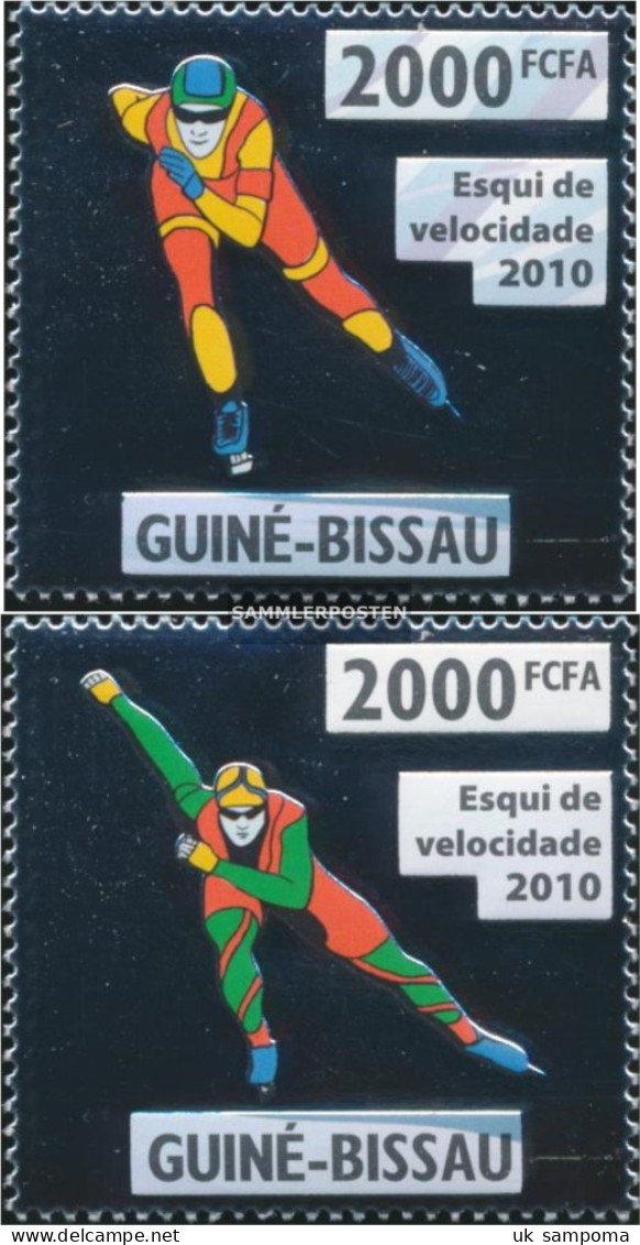 Guinea-Bissau 4682-4683 (complete. Issue) Unmounted Mint / Never Hinged 2010 Eisschnellauf - Guinée-Bissau