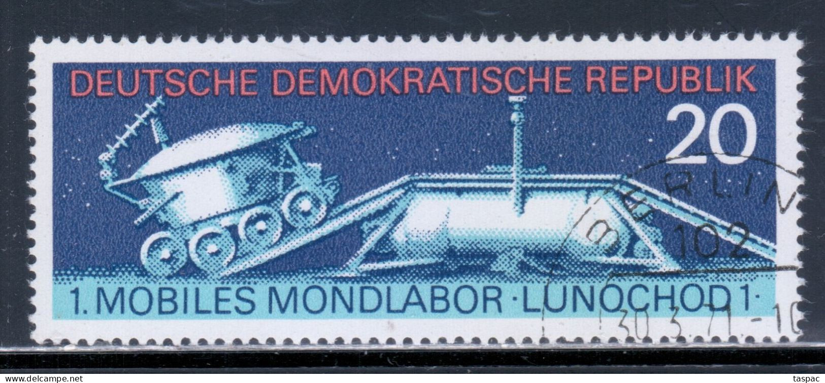 East Germany / DDR 1971 Mi# 1659 Used - Lunokhod 1 On Moon / Space - Used Stamps