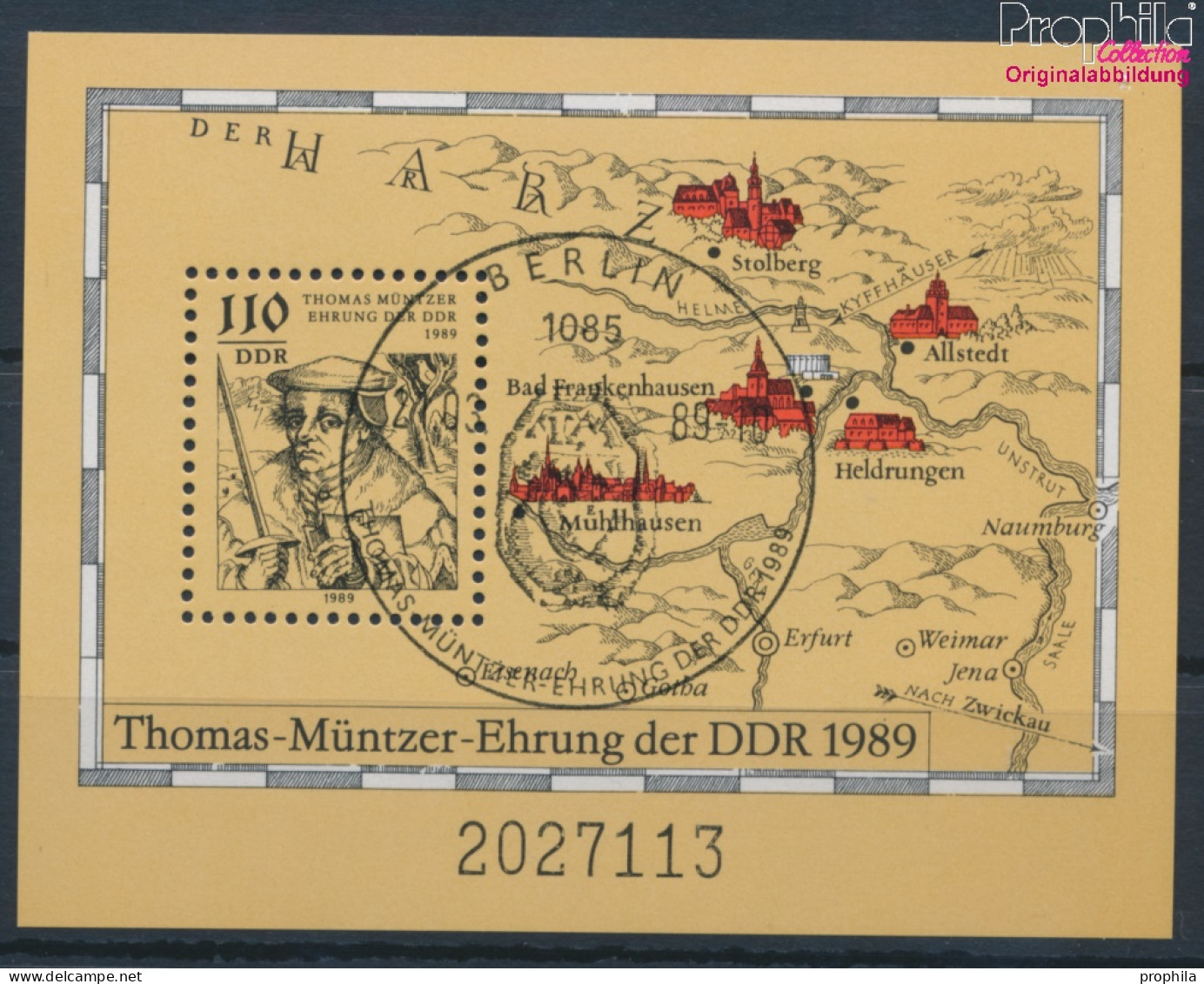 DDR Block97 (kompl.Ausgabe) Ersttagssonderstempel Gestempelt 1989 Thomas Müntzer (10405780 - Gebruikt