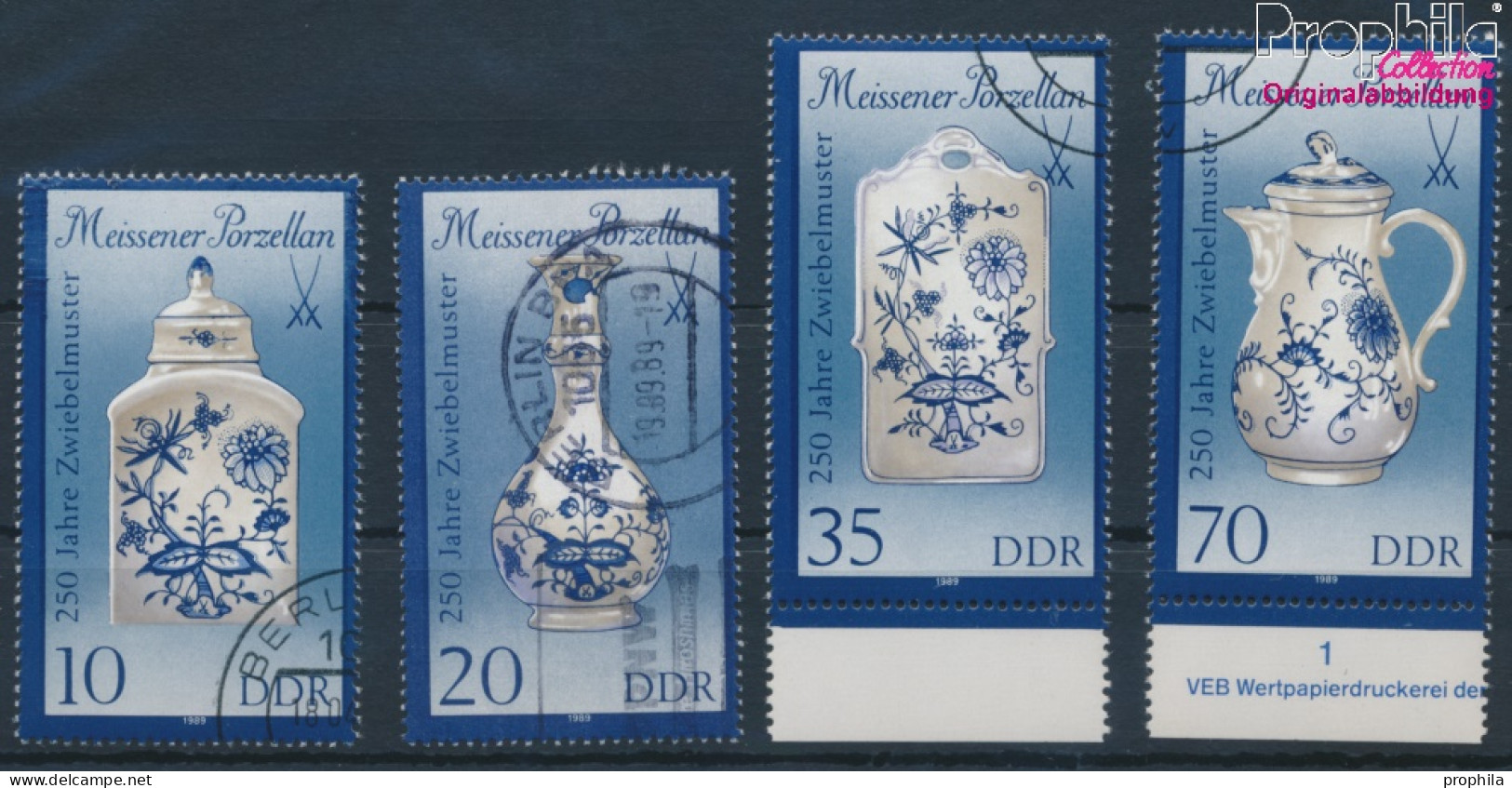 DDR 3241II-3244II (kompl.Ausgabe) Gestempelt 1989 Meißner Porzellan (10405774 - Oblitérés