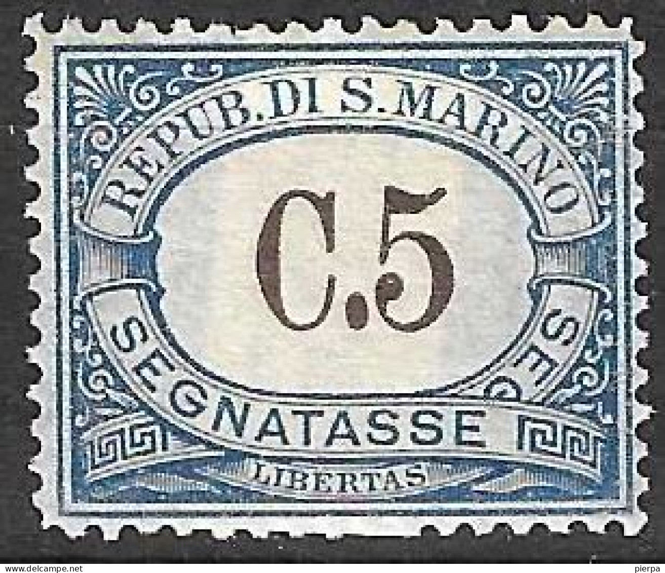 SAN MARINO -1939 - SEGNATASSE - C.5 - NUOVO MNH ( YVERT TX 53B- MICHEL PD 47 - SS  SG54) - Impuestos