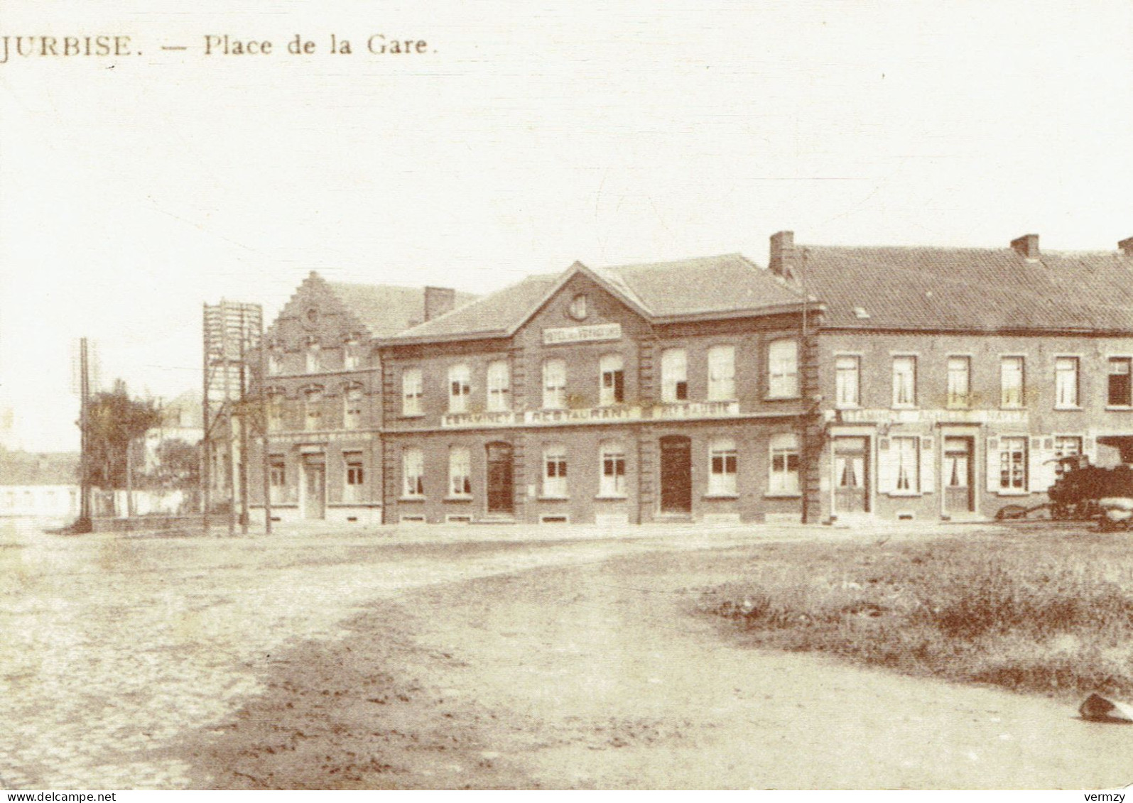 CP  Repro JURBISE : Place De La Gare - Jurbise