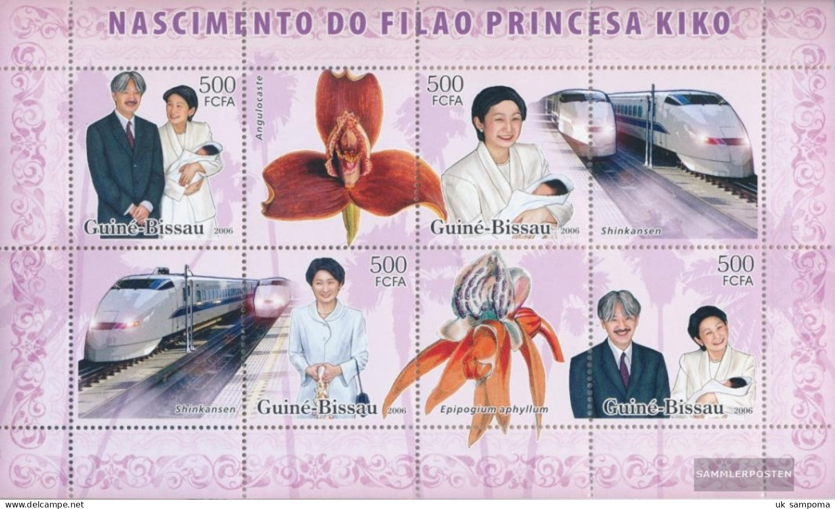 Guinea-Bissau 3441-3444 Sheetlet (complete. Issue) Unmounted Mint / Never Hinged 2006 Princess Kiko, Orchids, Japanese. - Guinea-Bissau