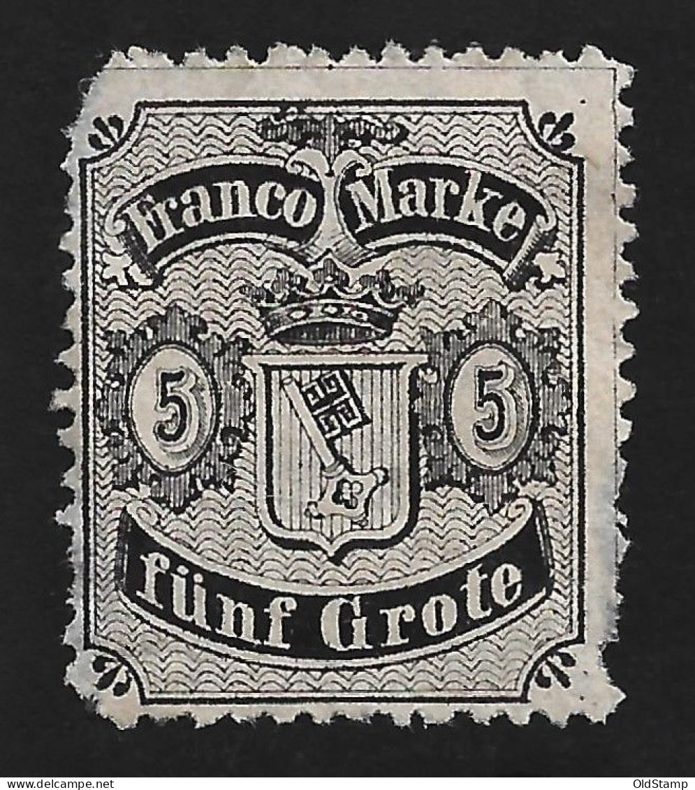 BREMEN 1866 Mi.# 12 5Gr Mint (*) / Allemagne Alemania Altdeutschland Old Germany States - Brême