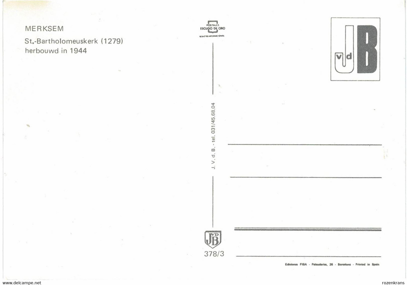 Lot Lotje Van 6 Postkaarten Groot Formaat JvdB Grote Kaart Groeten Uit Merksem Antwerpen (In Zeer Goede Staat) CPA - Antwerpen